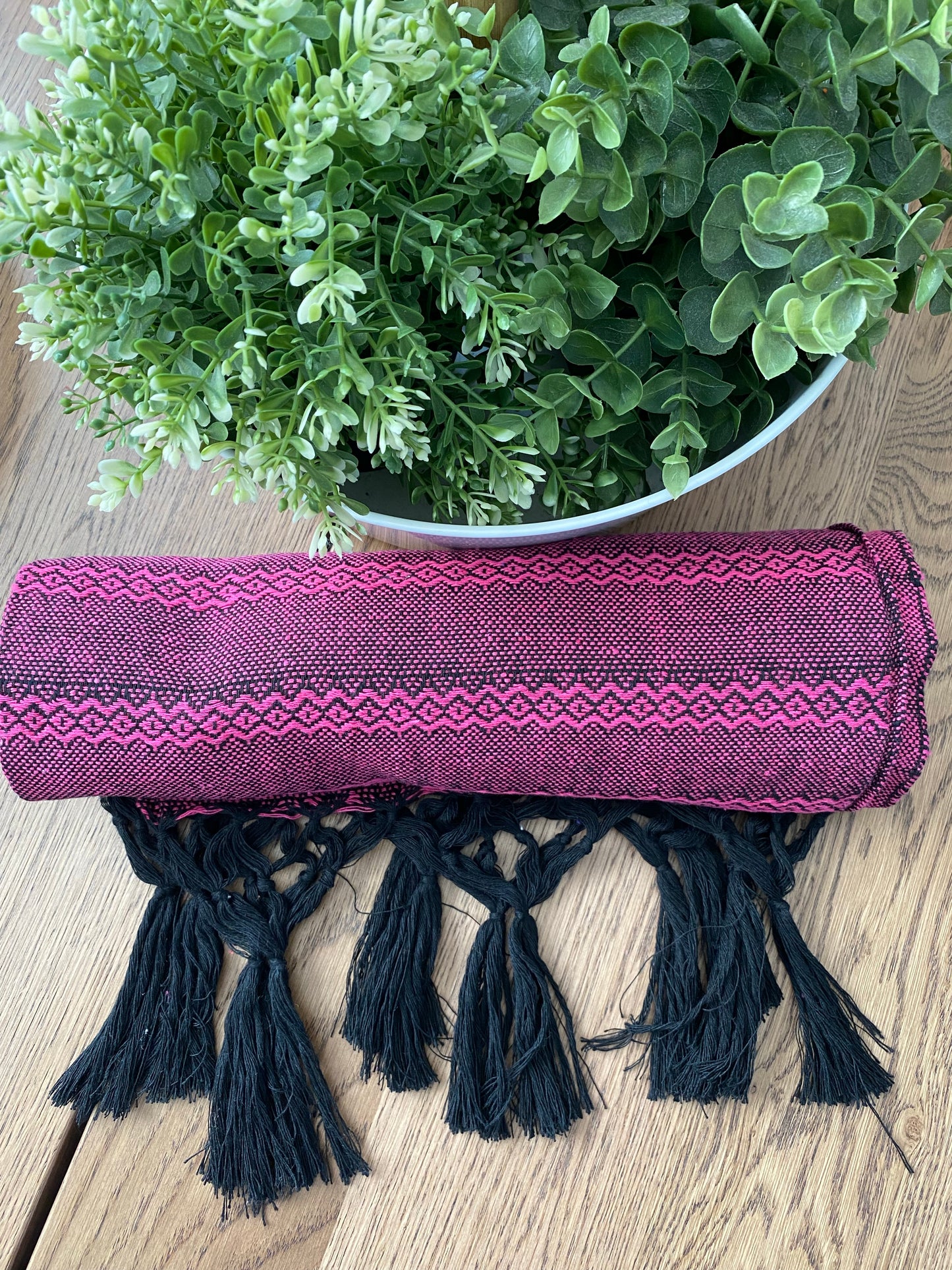 Mexican Rebozo Shawl - Black Cherry - Lola My Love