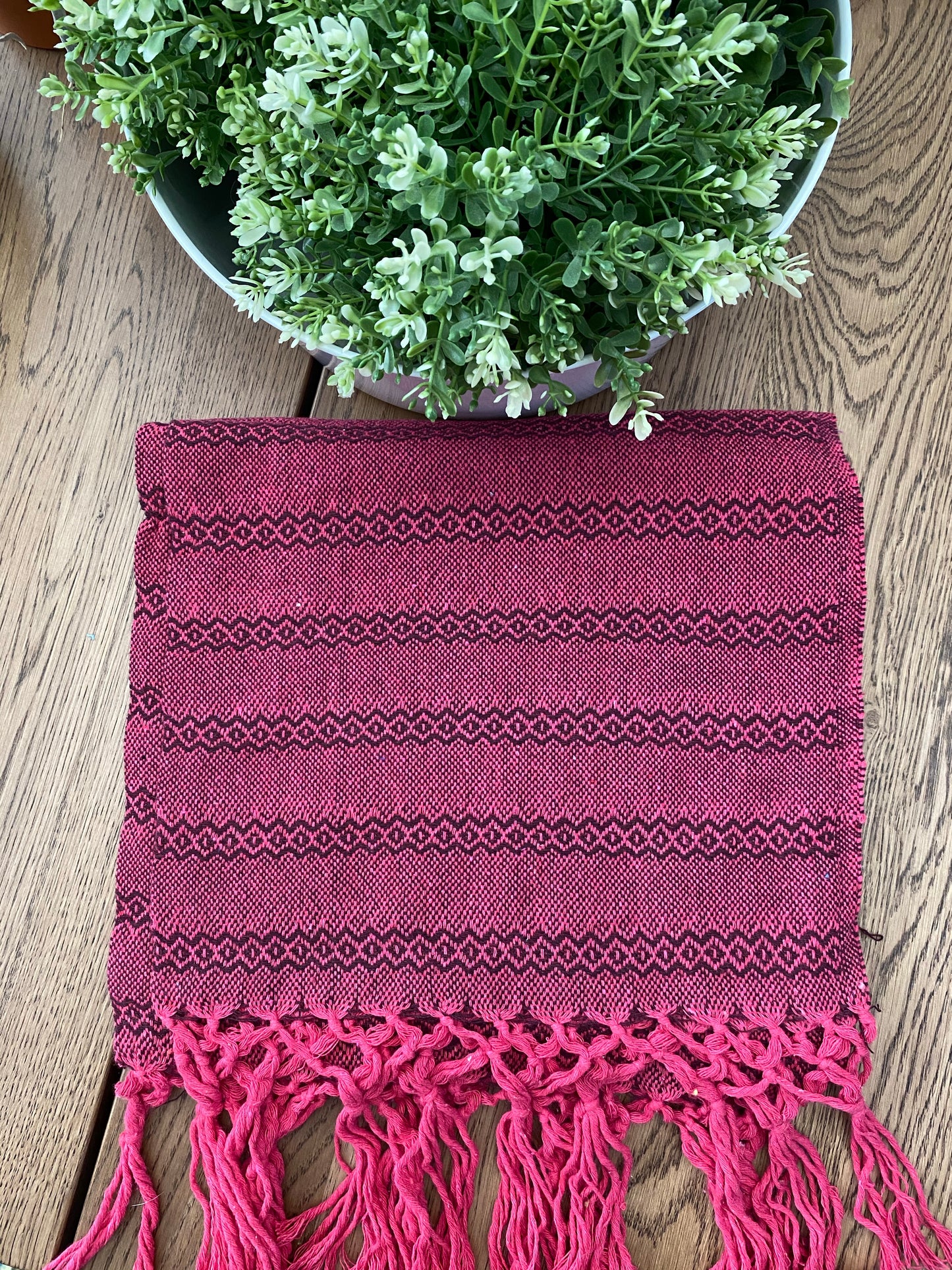 Mexican Rebozo Shawl - Strawberry Fields - Lola My Love