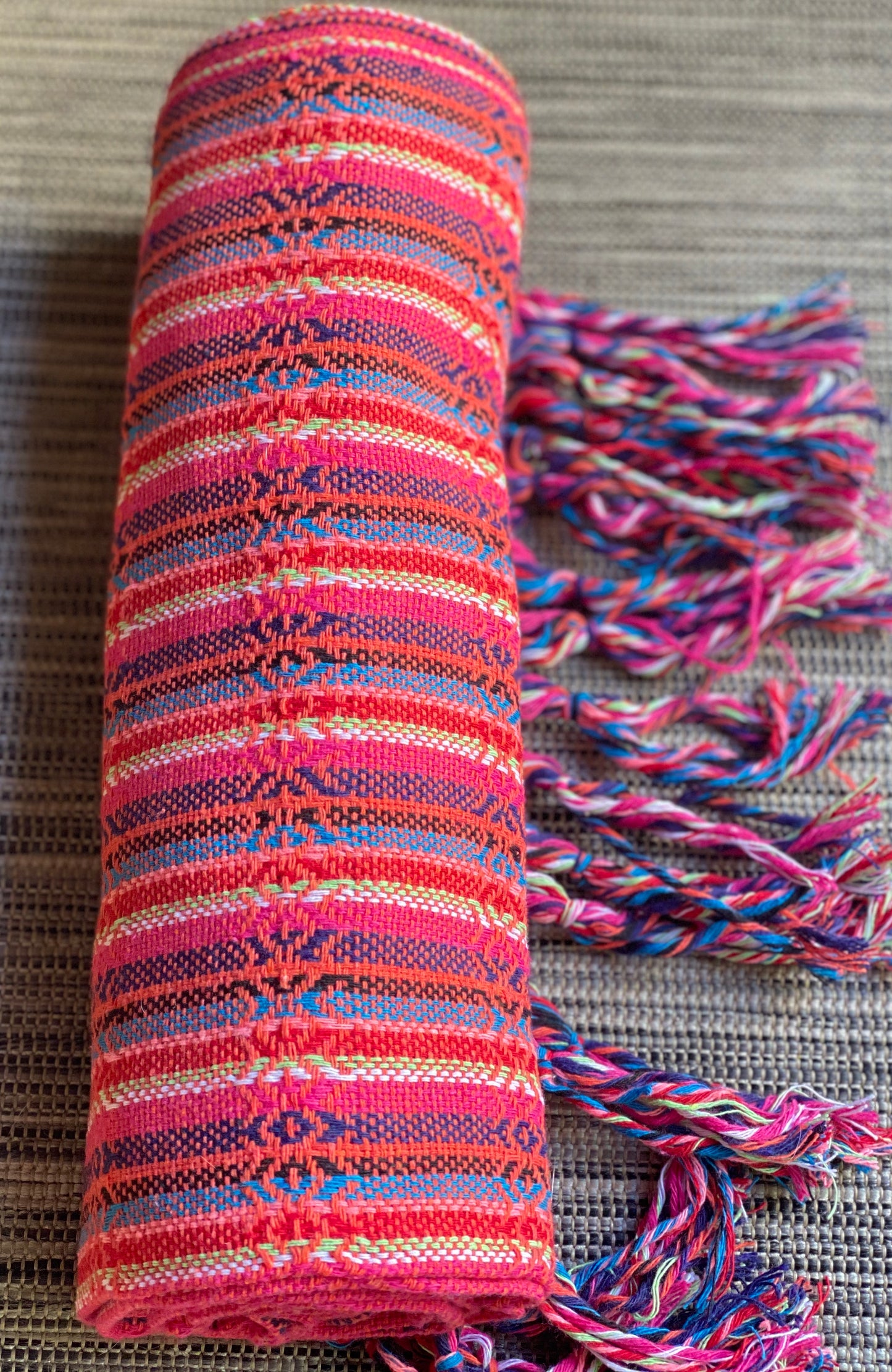 Mexican Rebozo Shawl - Coral Rainbow - Rebozo Shop Lola My Love