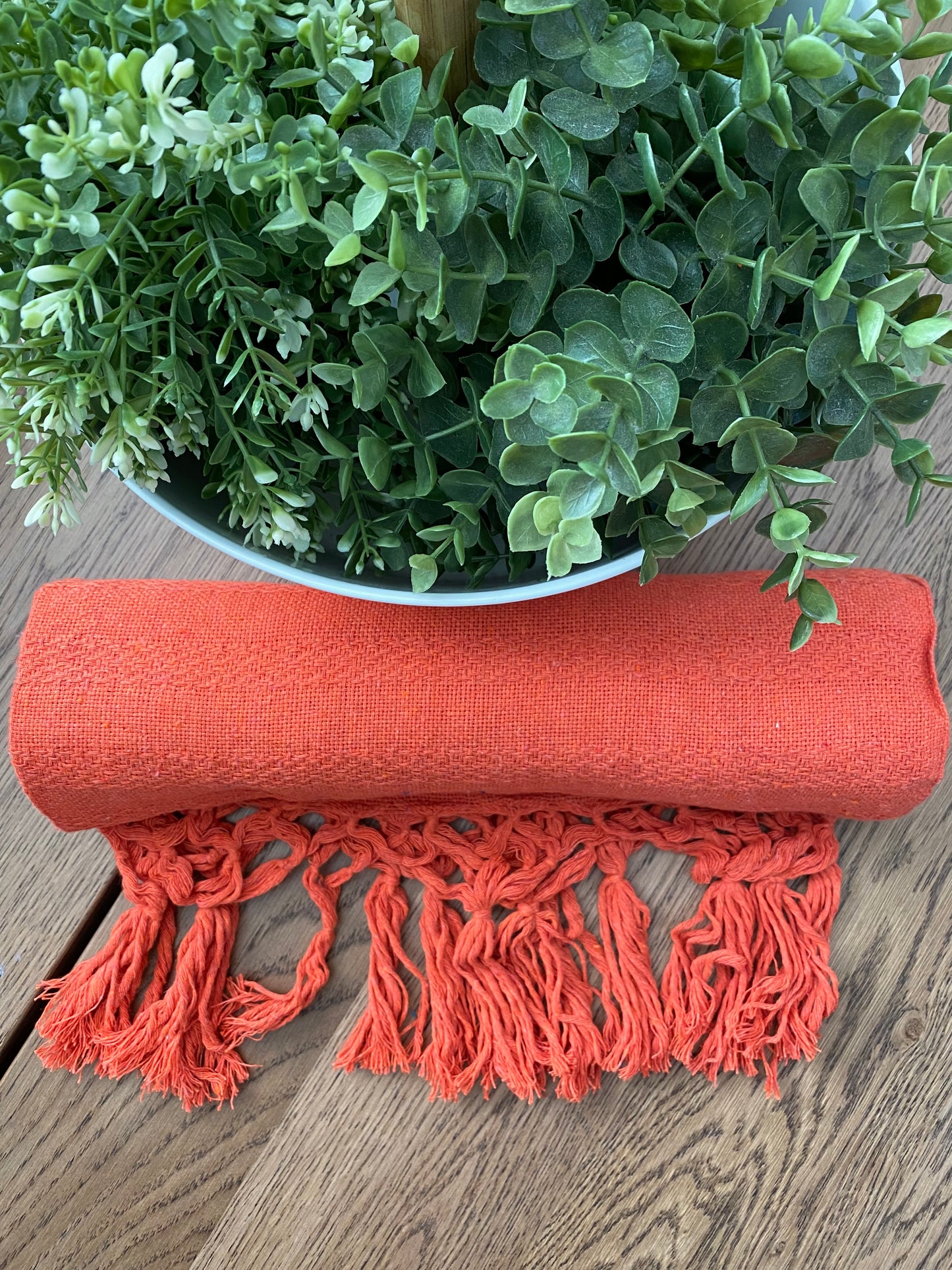 Mexican Rebozo Shawl - Orange Juicy - Lola My Love