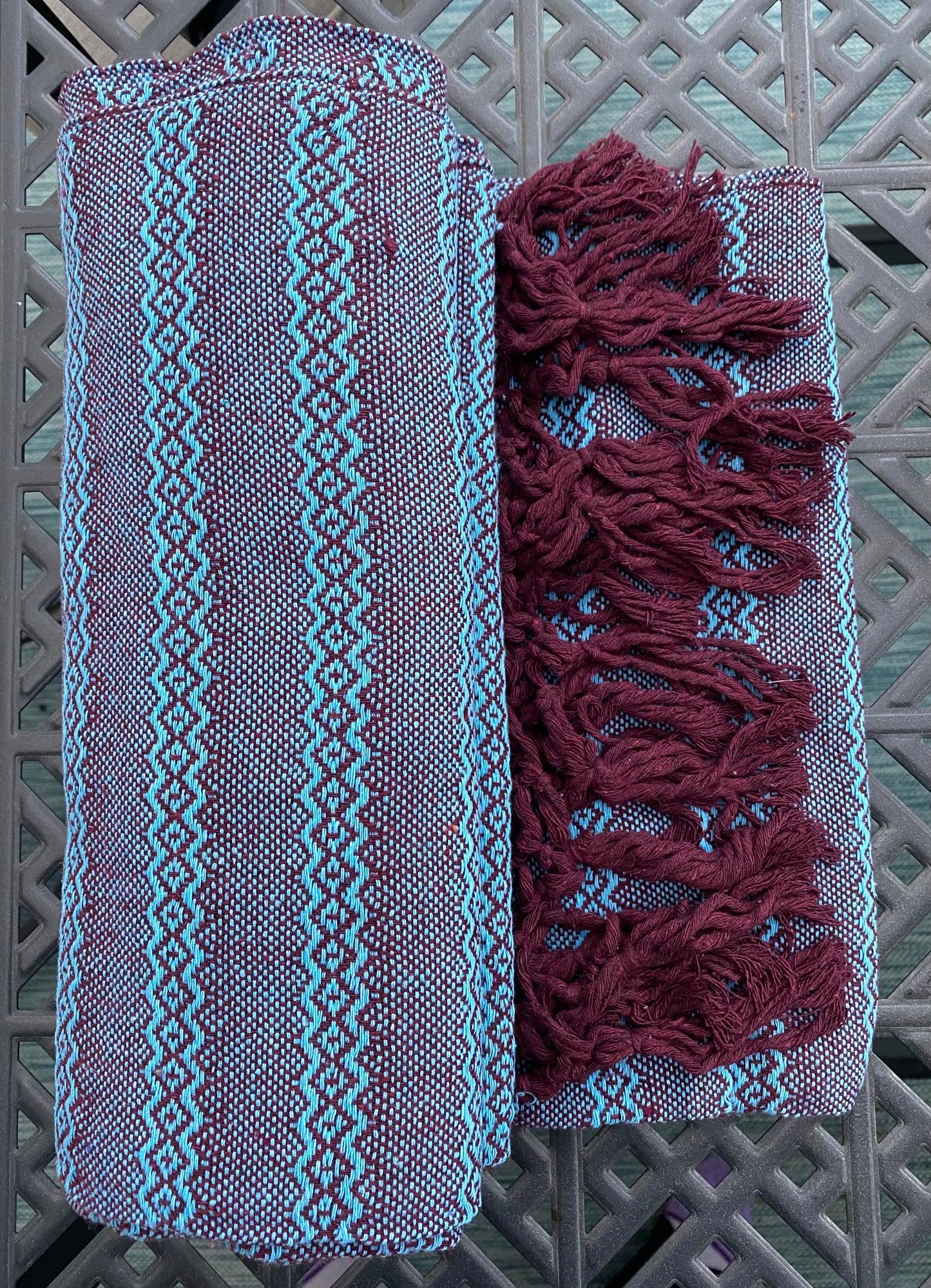 Mexican Cotton Rebozo & Baby Wrap - Celeste Wine