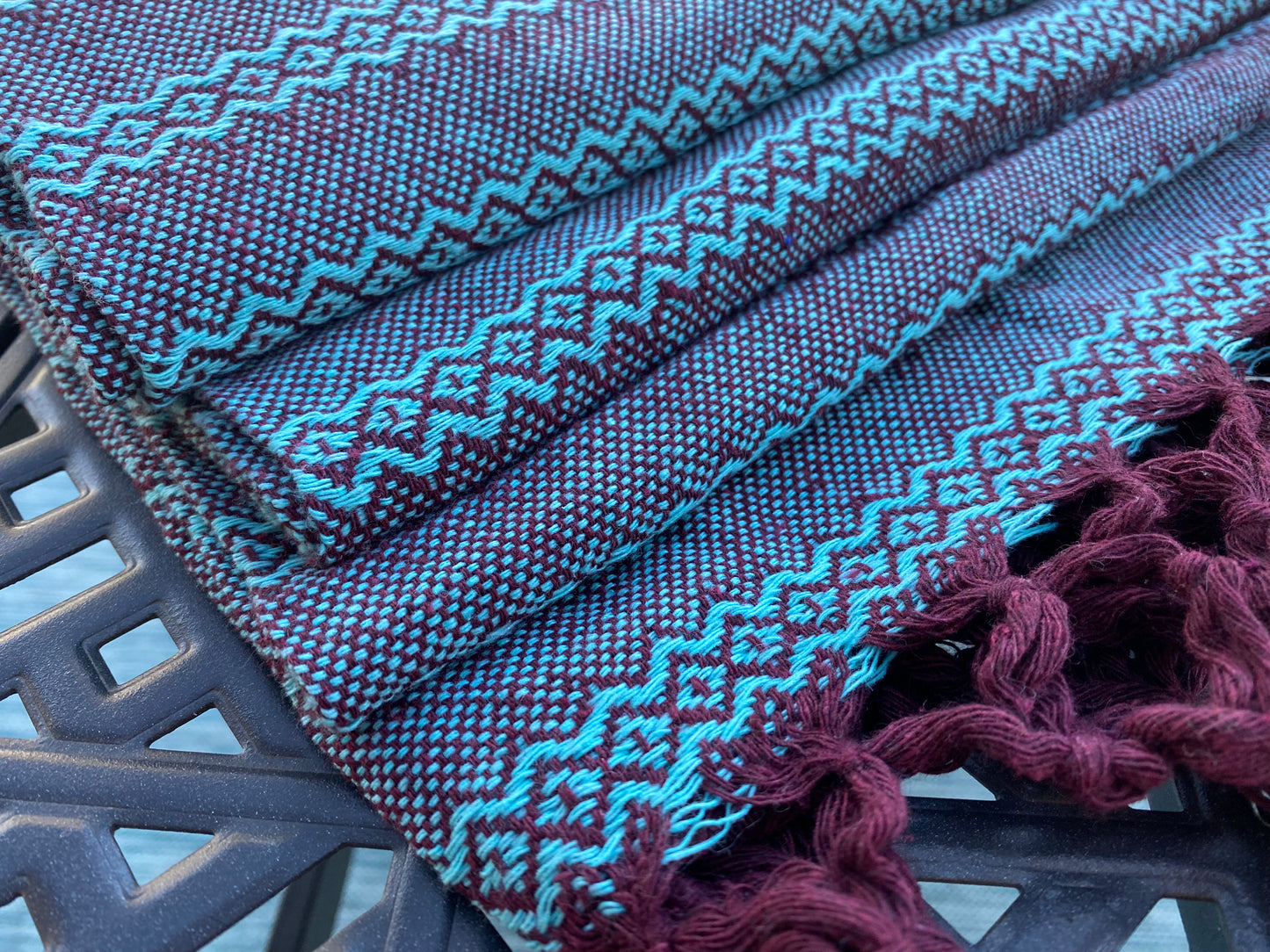 Mexican Cotton Rebozo & Baby Wrap - Celeste Wine