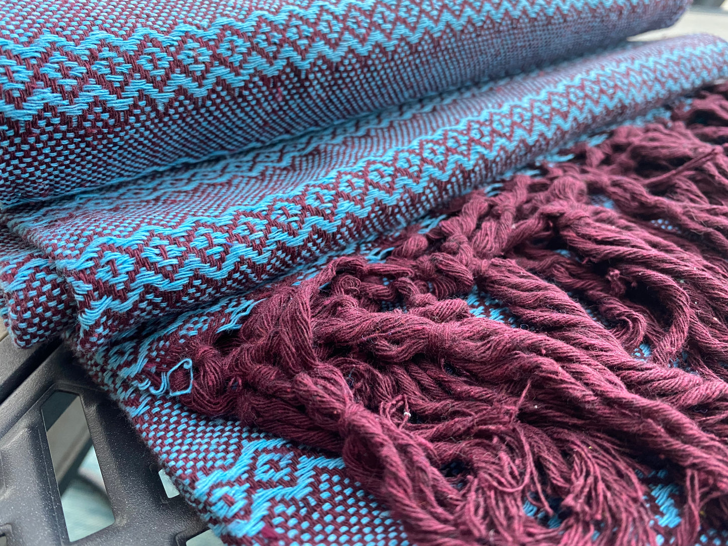 Mexican Cotton Rebozo & Baby Wrap - Celeste Wine