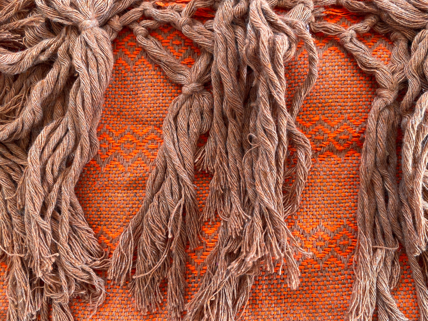 Mexican Rebozo Shawl - Bright Orange Yute Mexicano - Rebozo Shop Lola My Love