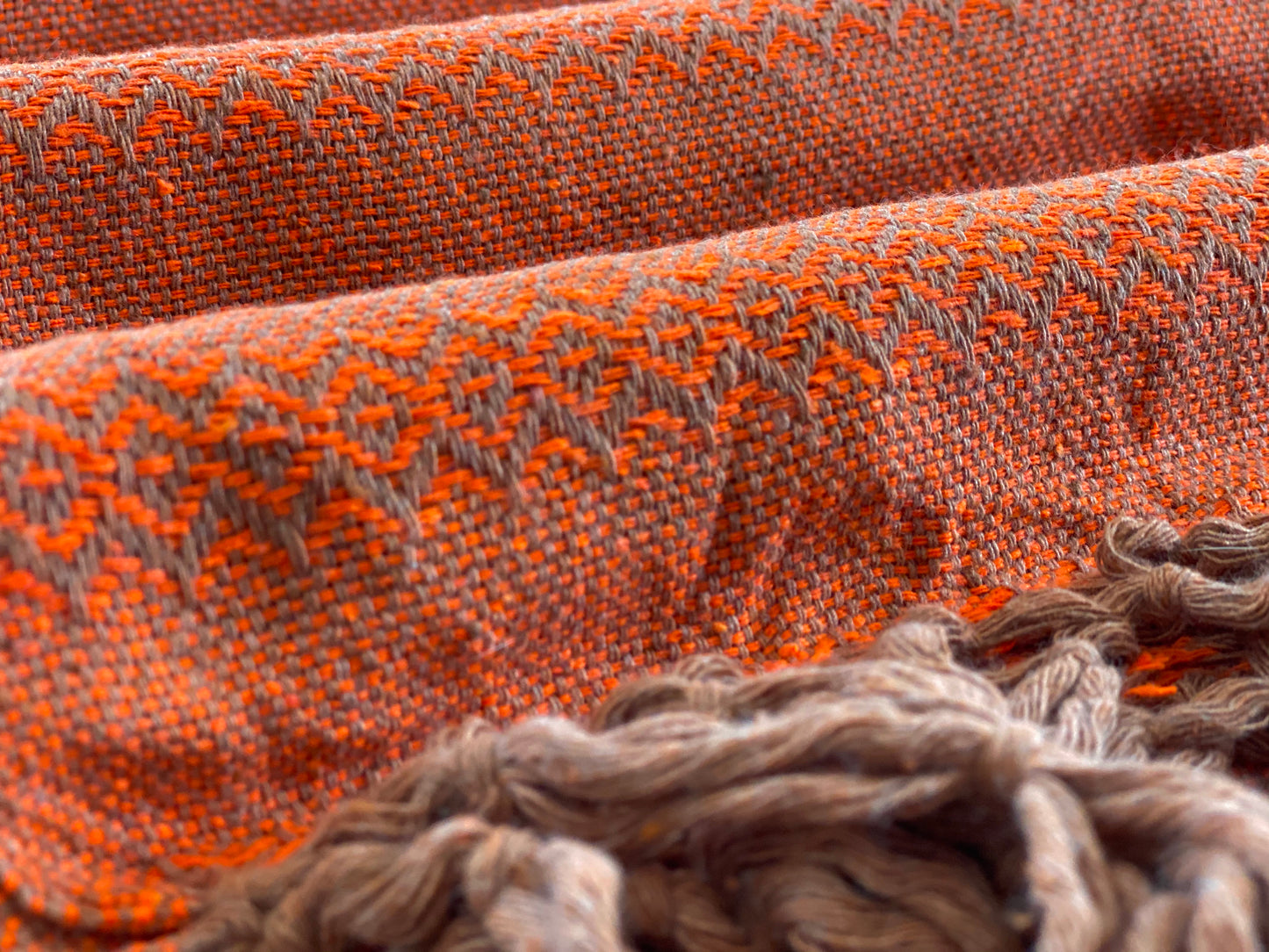 Mexican Rebozo Shawl - Bright Orange Yute Mexicano - Rebozo Shop Lola My Love