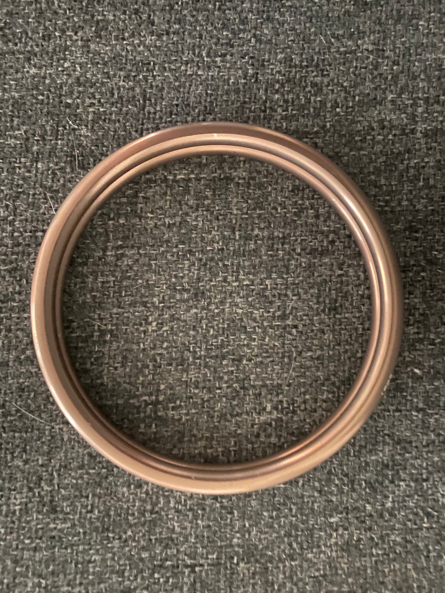 Hand Buffed Large Aluminum Sling Ring- Light Bronze