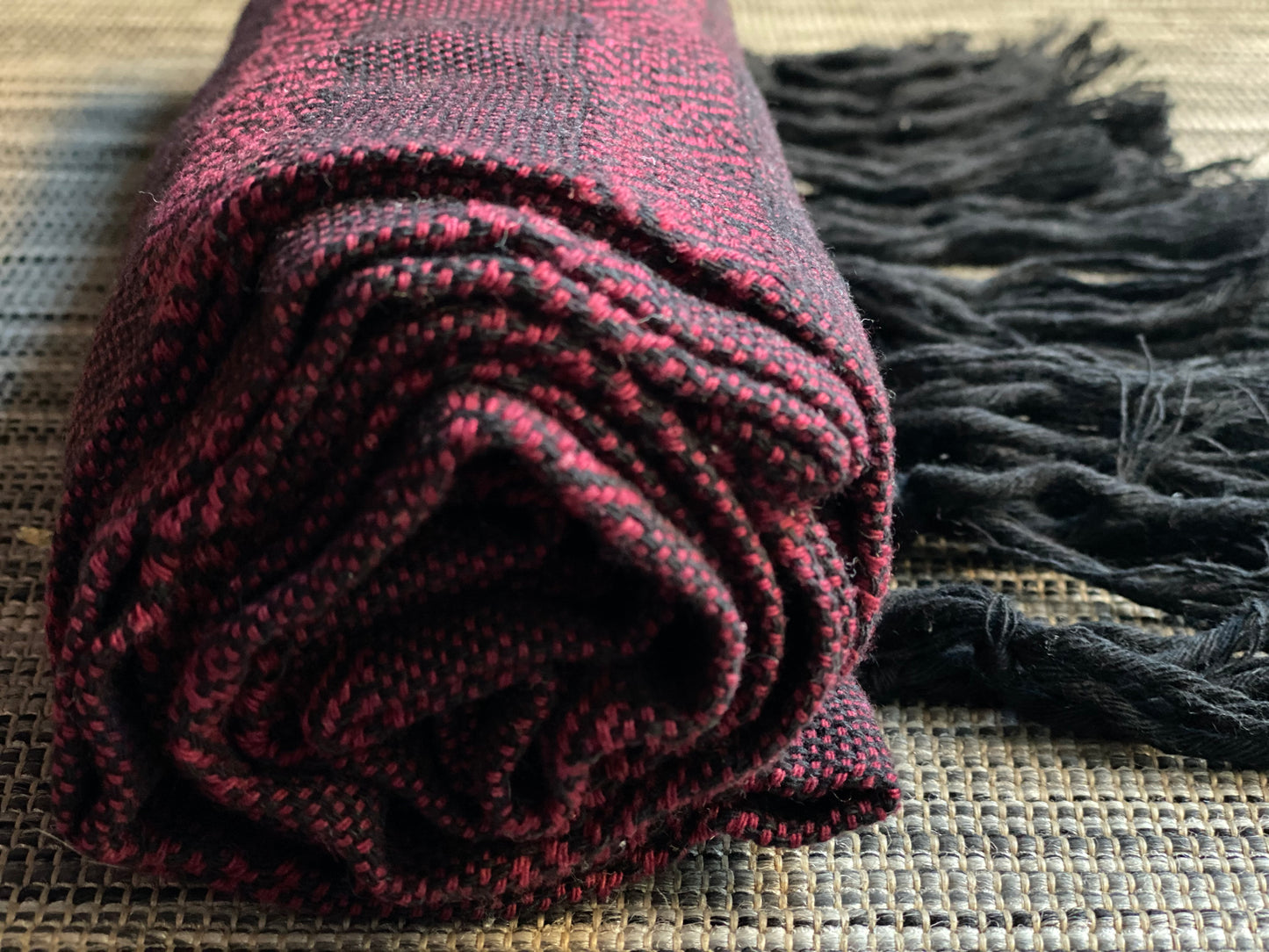 Mexican Rebozo Shawl - Black Wine - Rebozo Shop Lola My Love