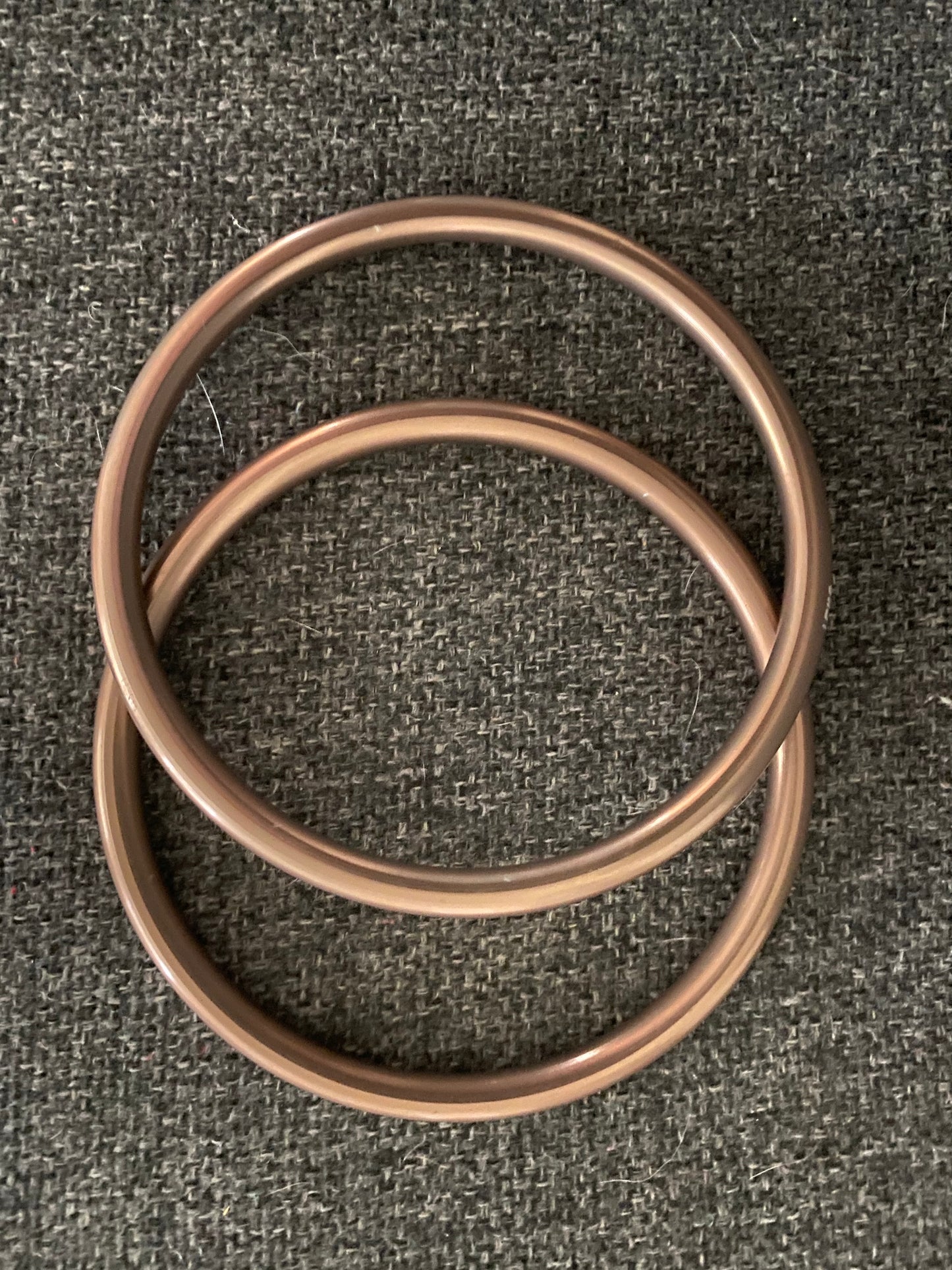 Hand Buffed Large Aluminum Sling Ring- Light Bronze