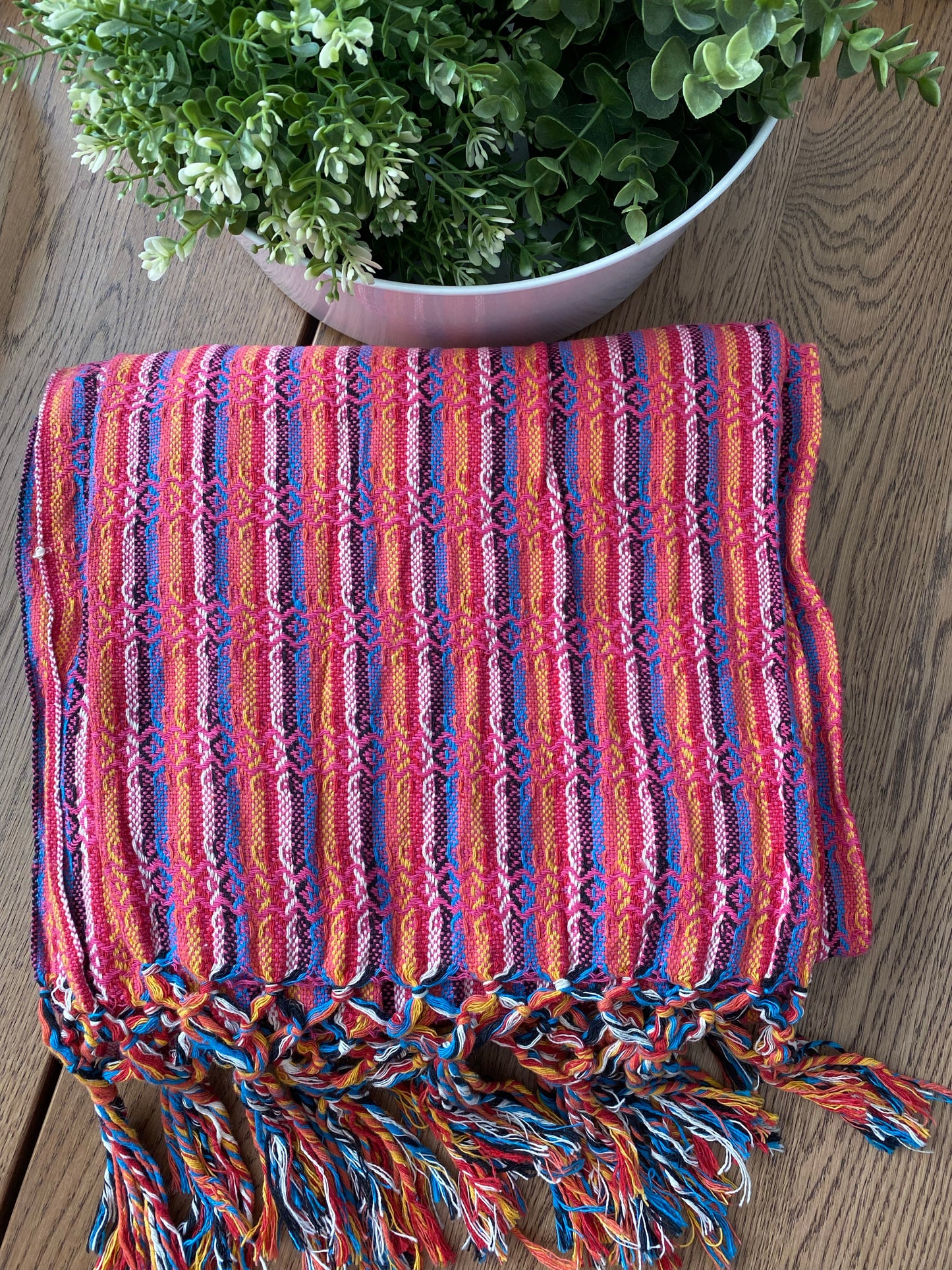 Mexican Rebozo Shawl - Rosa Rainbow - Rebozo Shop Lola My Love