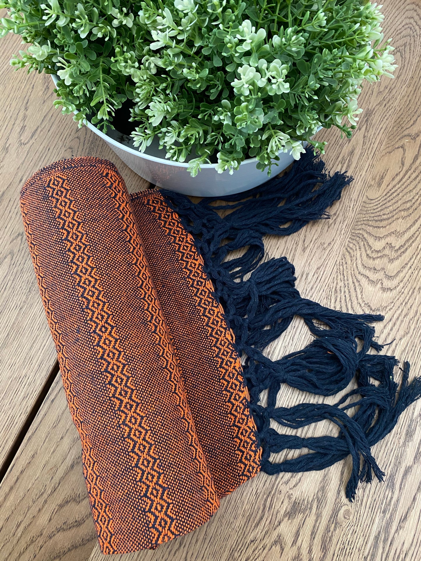 Mexican Rebozo Shawl - Pumpkin Patch - Lola My Love