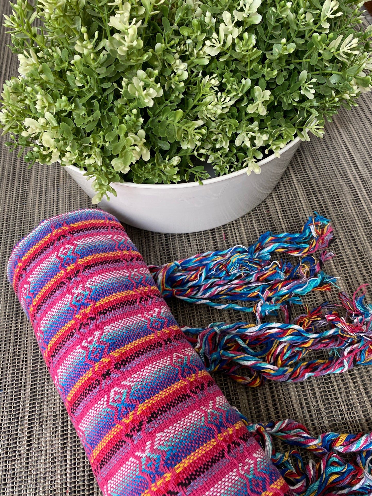 Mexican Rebozo Shawl - Blush Rainbow - Rebozo Shop Lola My Love