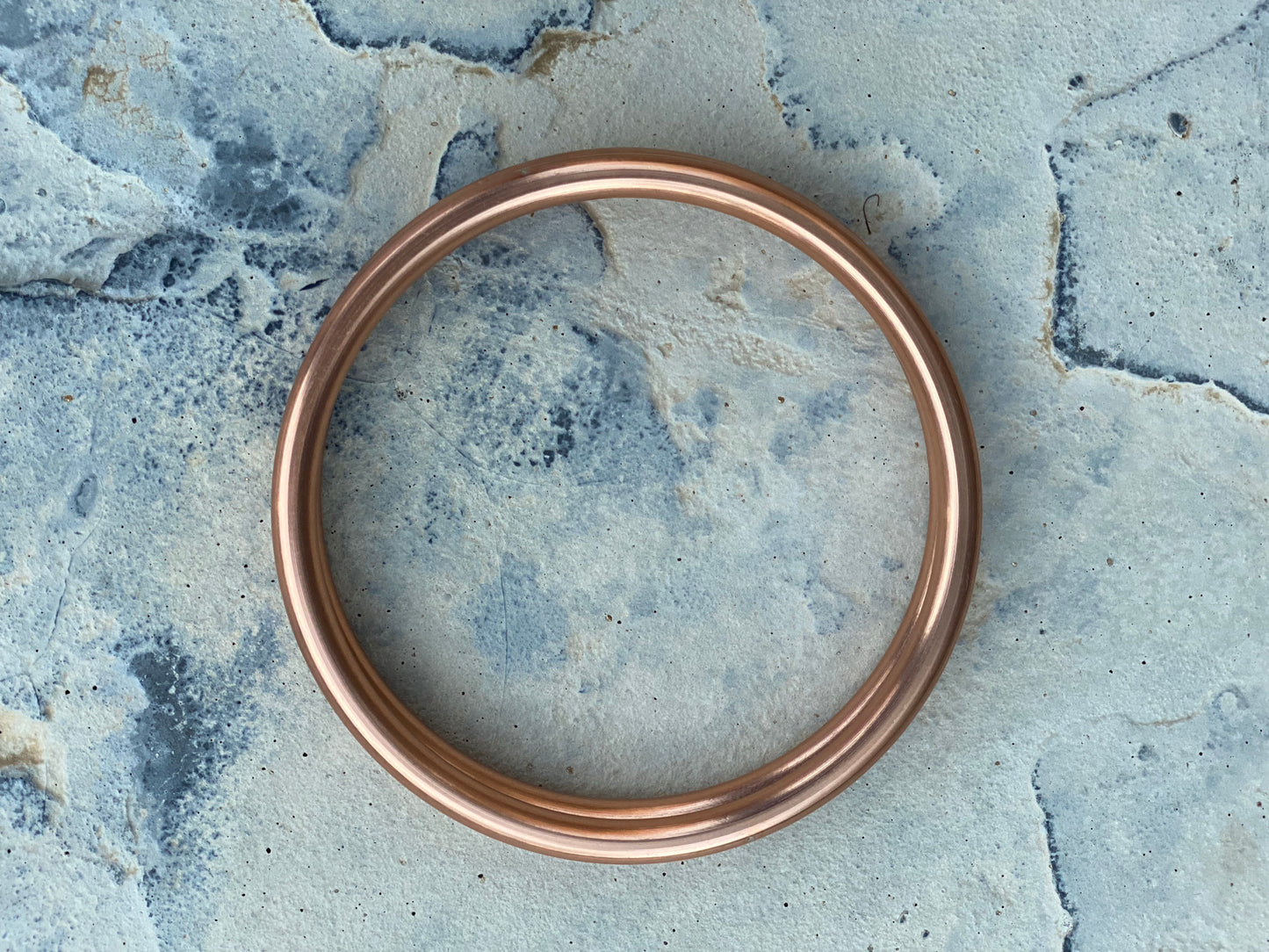 Hand Buffed Large Aluminum Sling Ring- Rose Gold