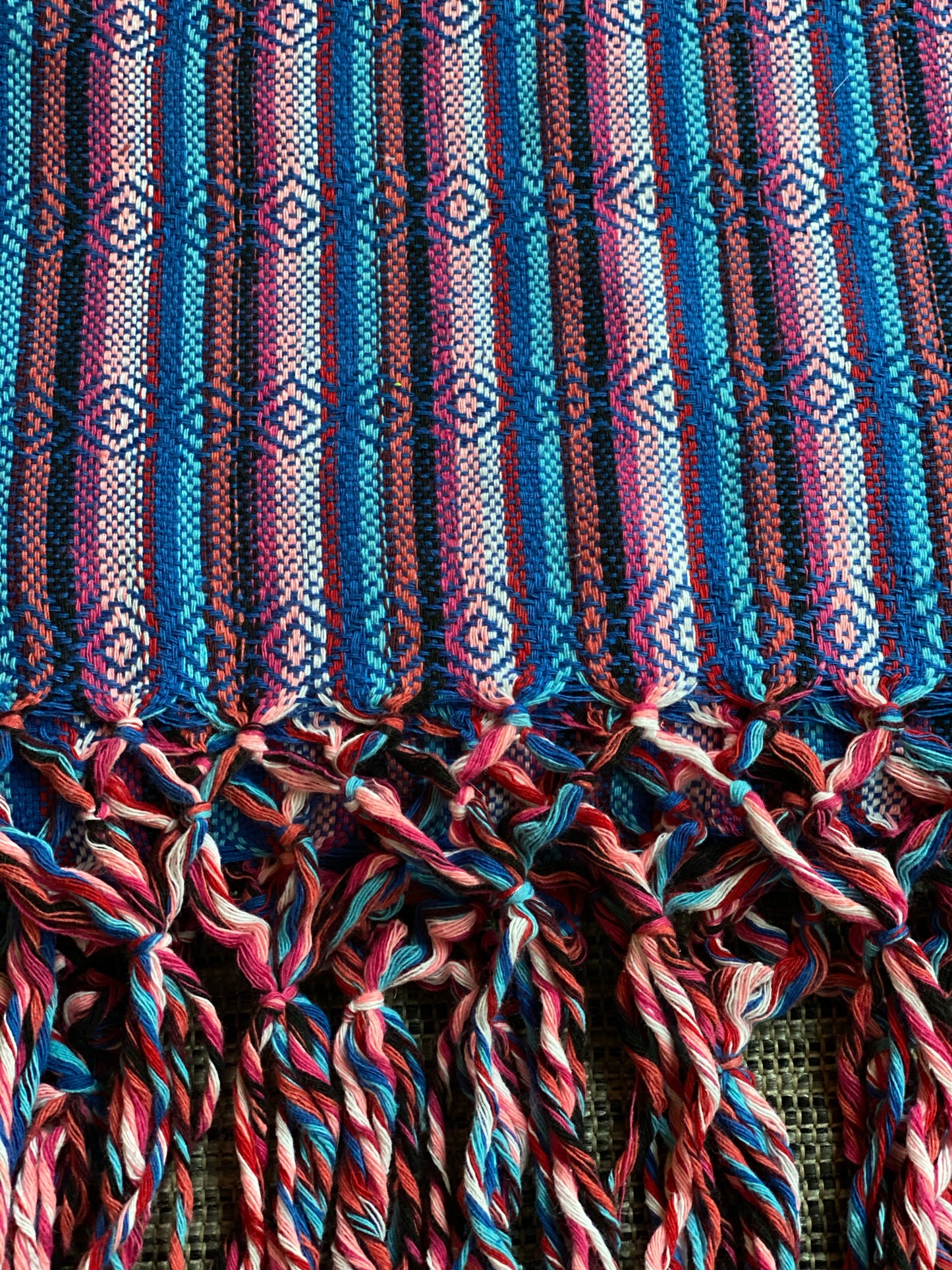 Mexican Rebozo Shawl - Ocean Rainbow - Rebozo Shop Lola My Love