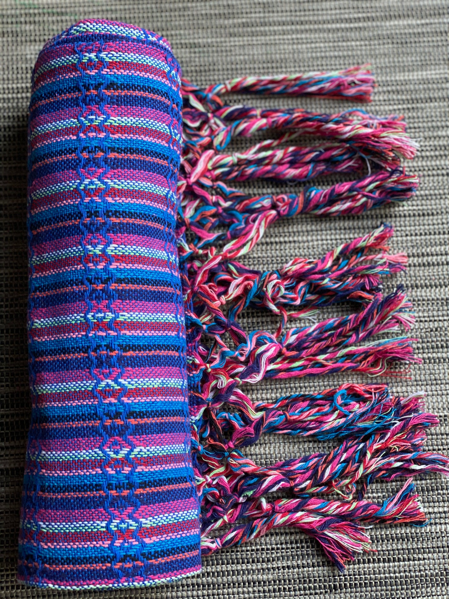 Mexican Rebozo Shawl - Lapis Rainbow - Rebozo Shop Lola My Love
