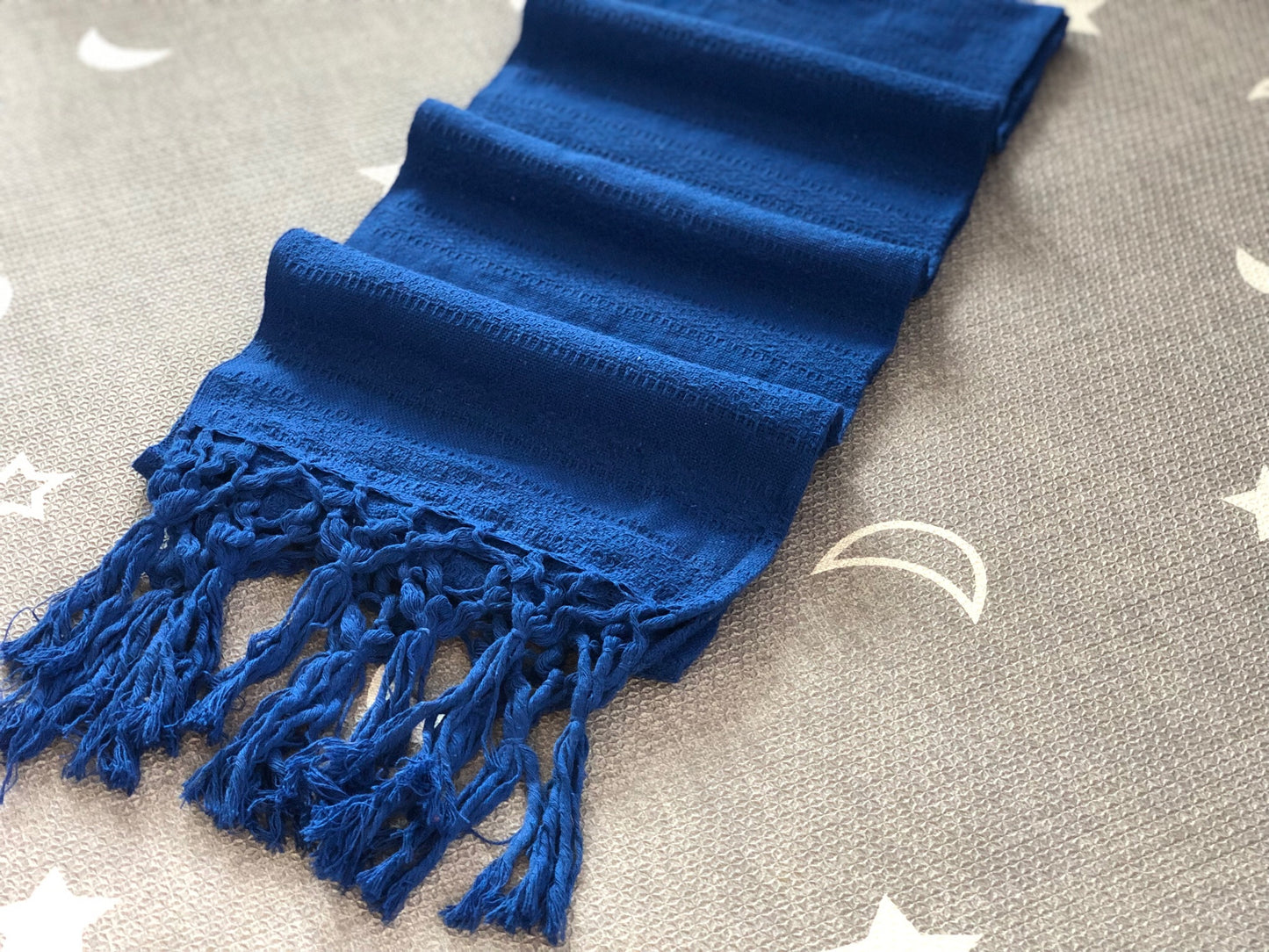 Mexican Rebozo Shawl - Blue Mockingbird - Lola My Love