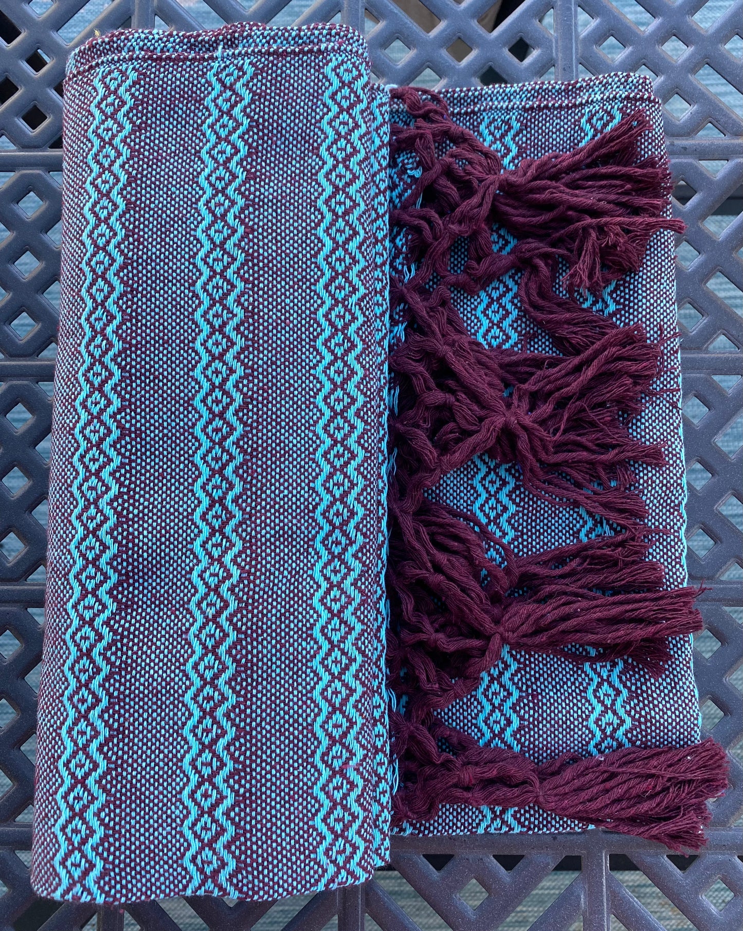 Mexican Cotton Rebozo & Baby Wrap - Celeste Wine