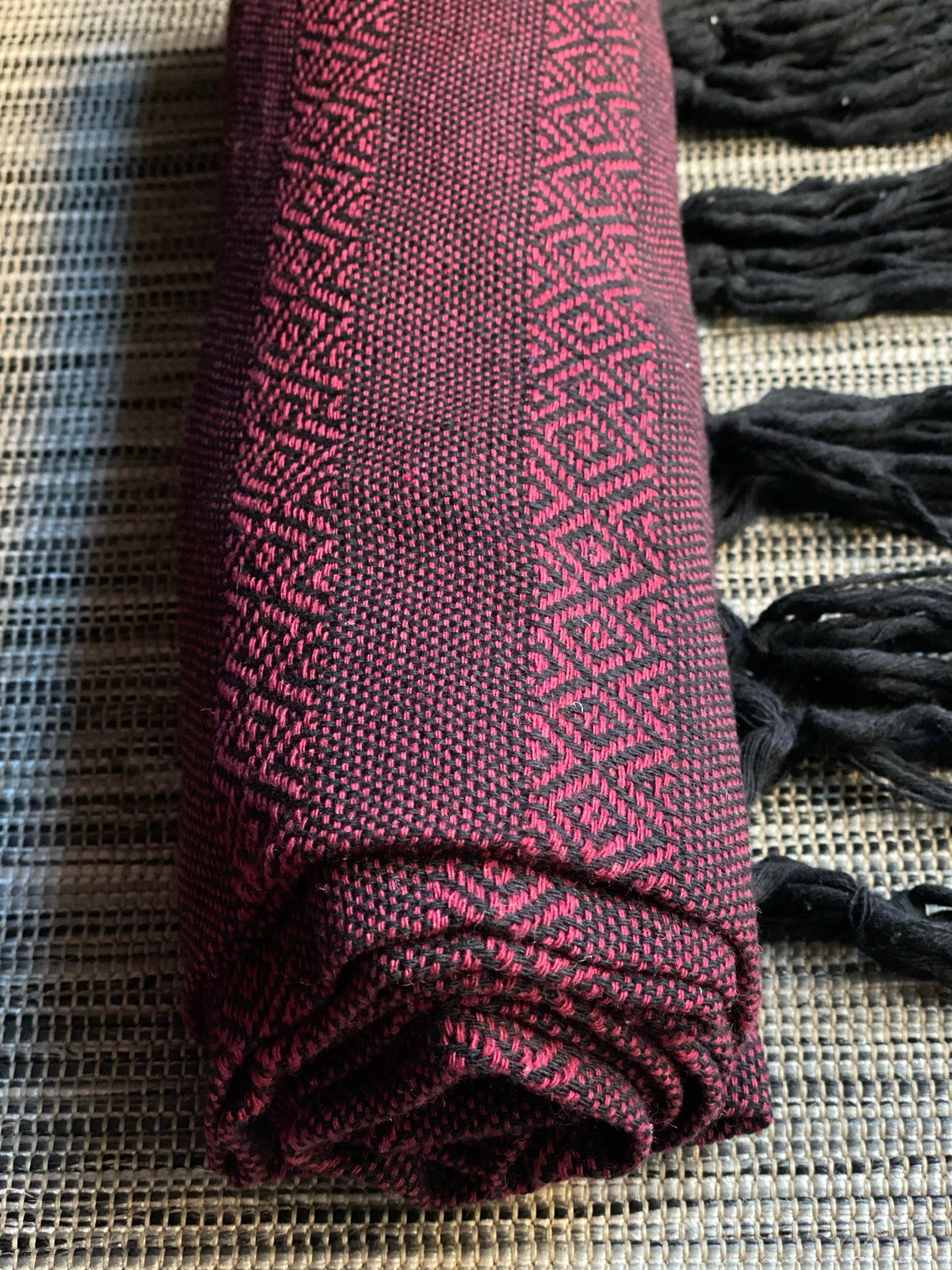 Mexican Rebozo Shawl - Black Wine - Rebozo Shop Lola My Love