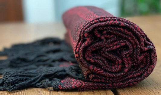 Mexican Rebozo Shawl - Black Wine - Rebozo Shop Lola My Love