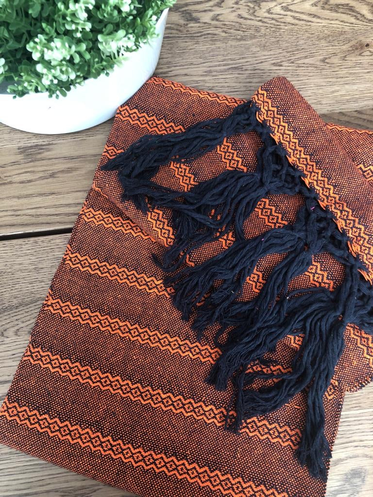Mexican Rebozo Shawl - Pumpkin Patch - Lola My Love