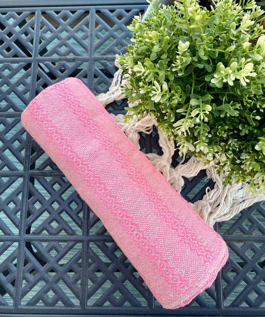 Chal Rebozo de Algodón Mexicano - Rosa Verano
