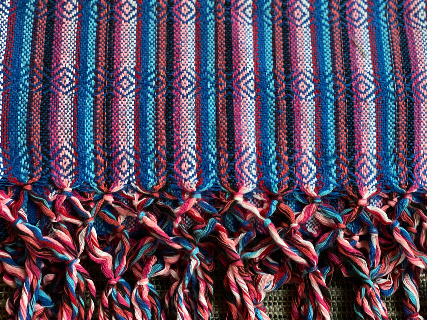 Mexican Rebozo Shawl - Ocean Rainbow - Rebozo Shop Lola My Love