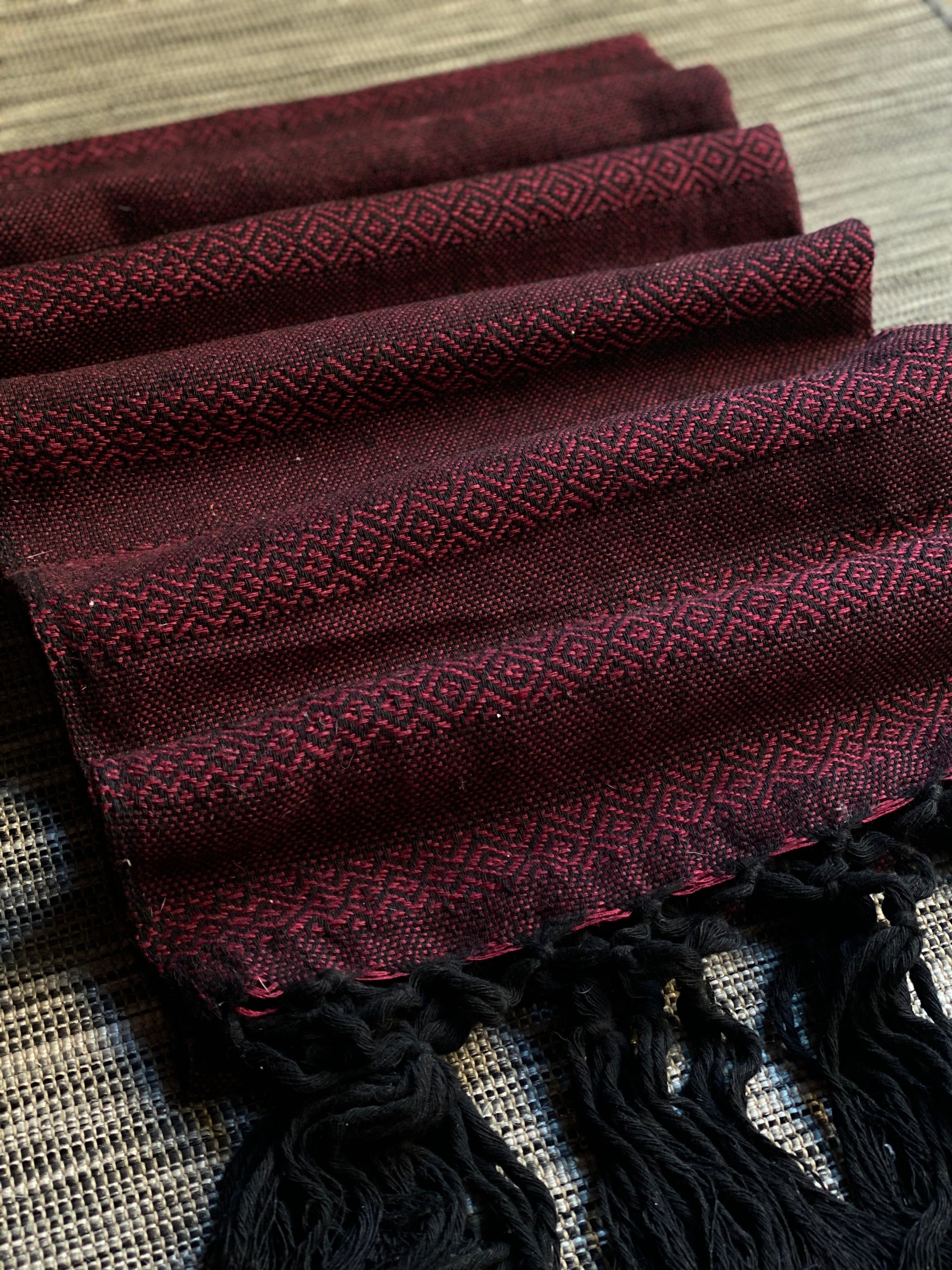 Mexican Rebozo Shawl - Black Wine - Rebozo Shop Lola My Love