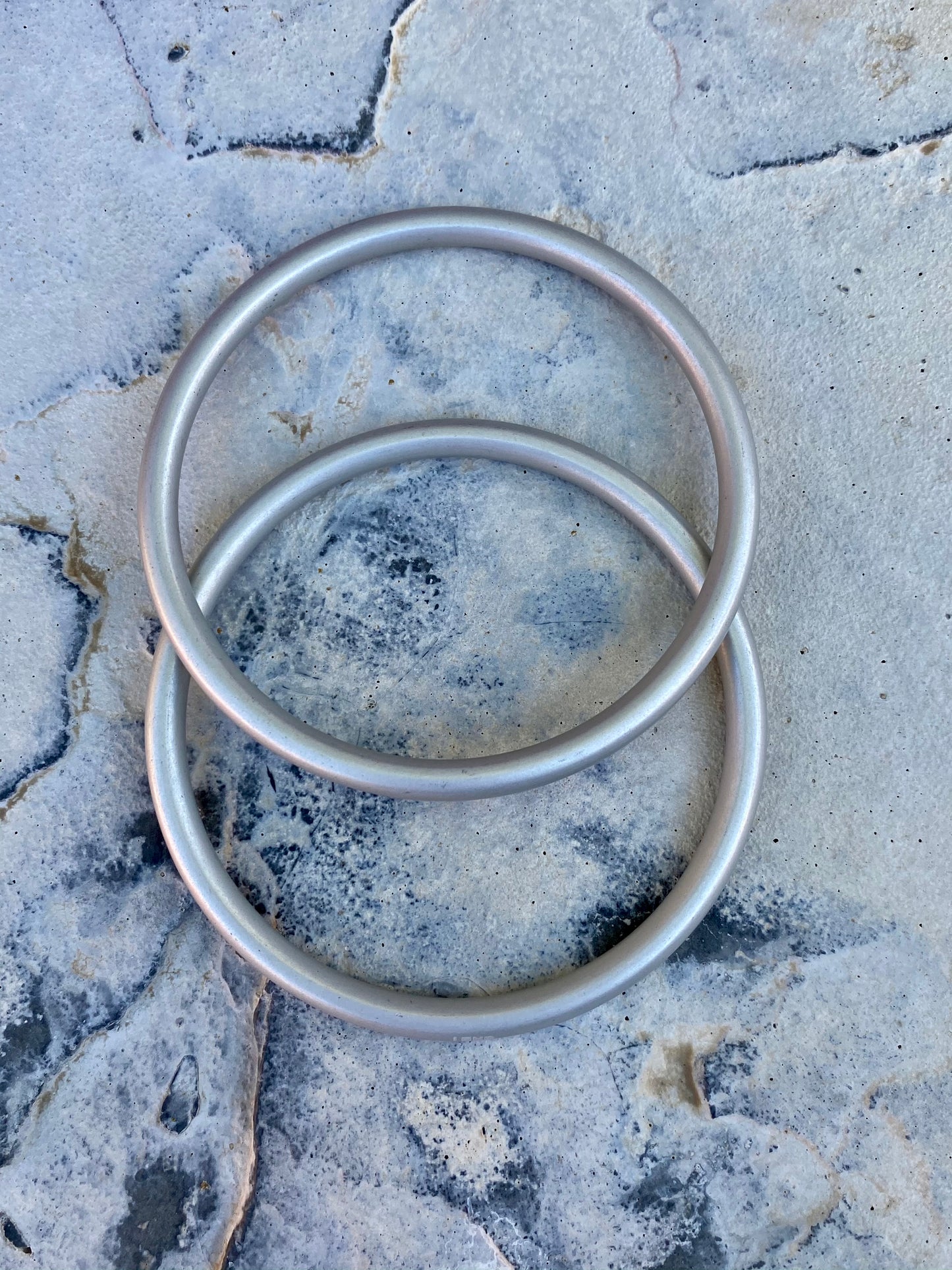 Large Aluminum Sling Ring - Silver Rebozo Shop Lola My Love