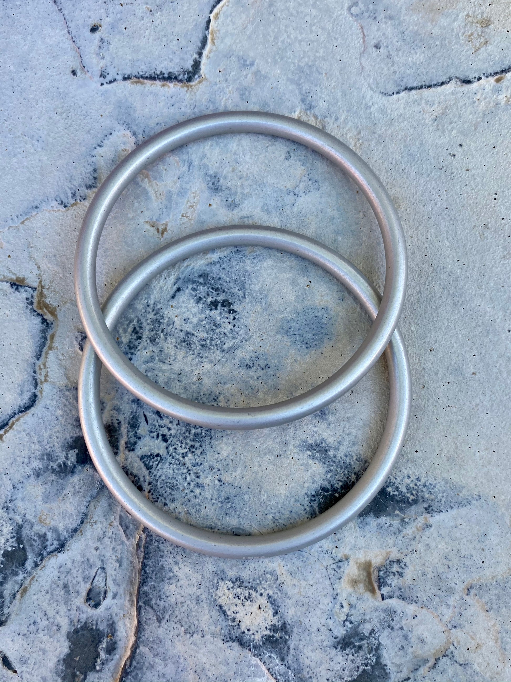 Large Aluminum Sling Ring - Silver Rebozo Shop Lola My Love