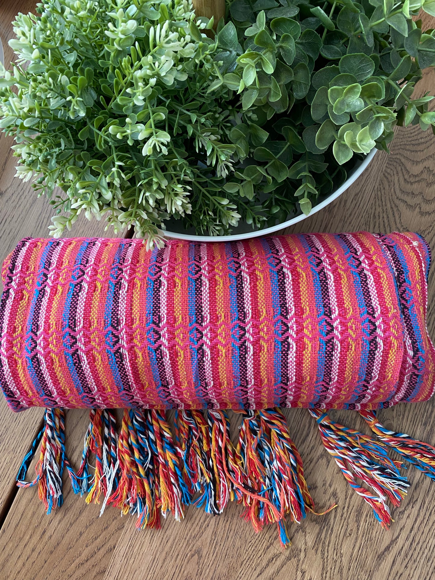Mexican Rebozo Shawl - Rosa Rainbow - Rebozo Shop Lola My Love