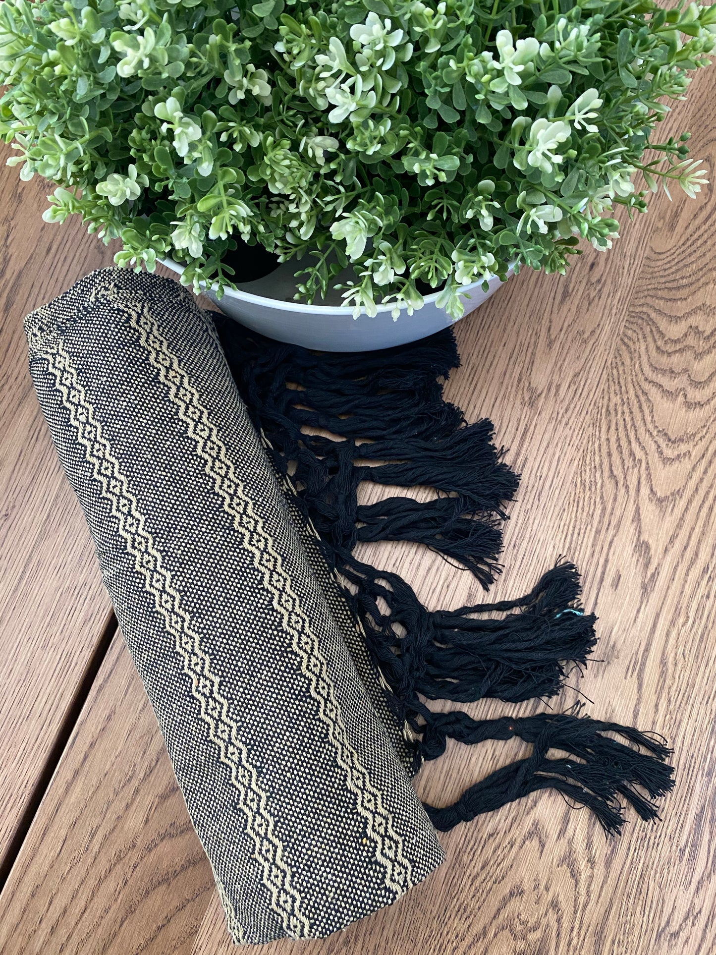 Mexican Rebozo Shawl - Cookies & Cream - Lola My Love