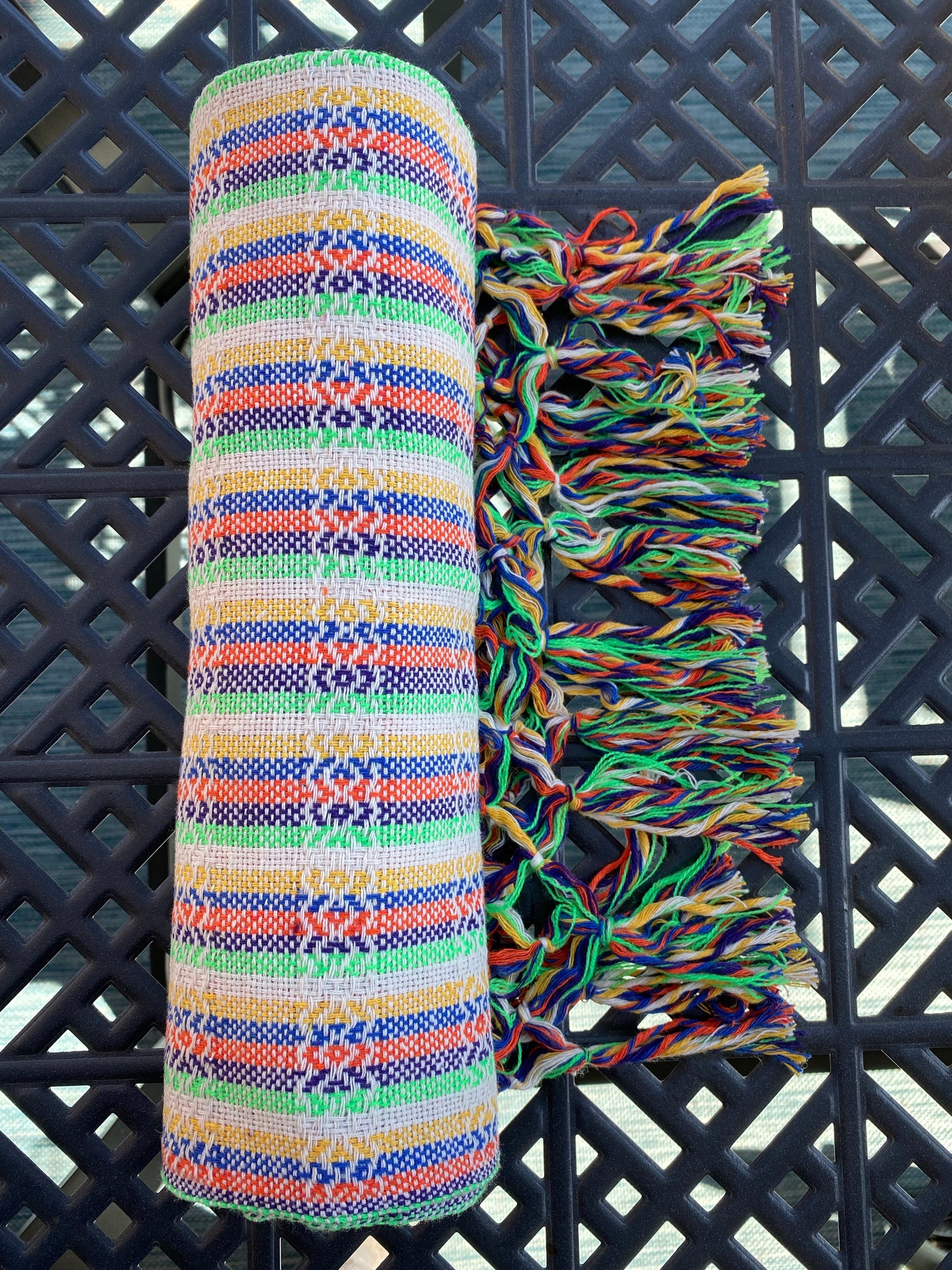 Mexican Cotton Rebozo & Baby Wrap - Bleached Rainbow