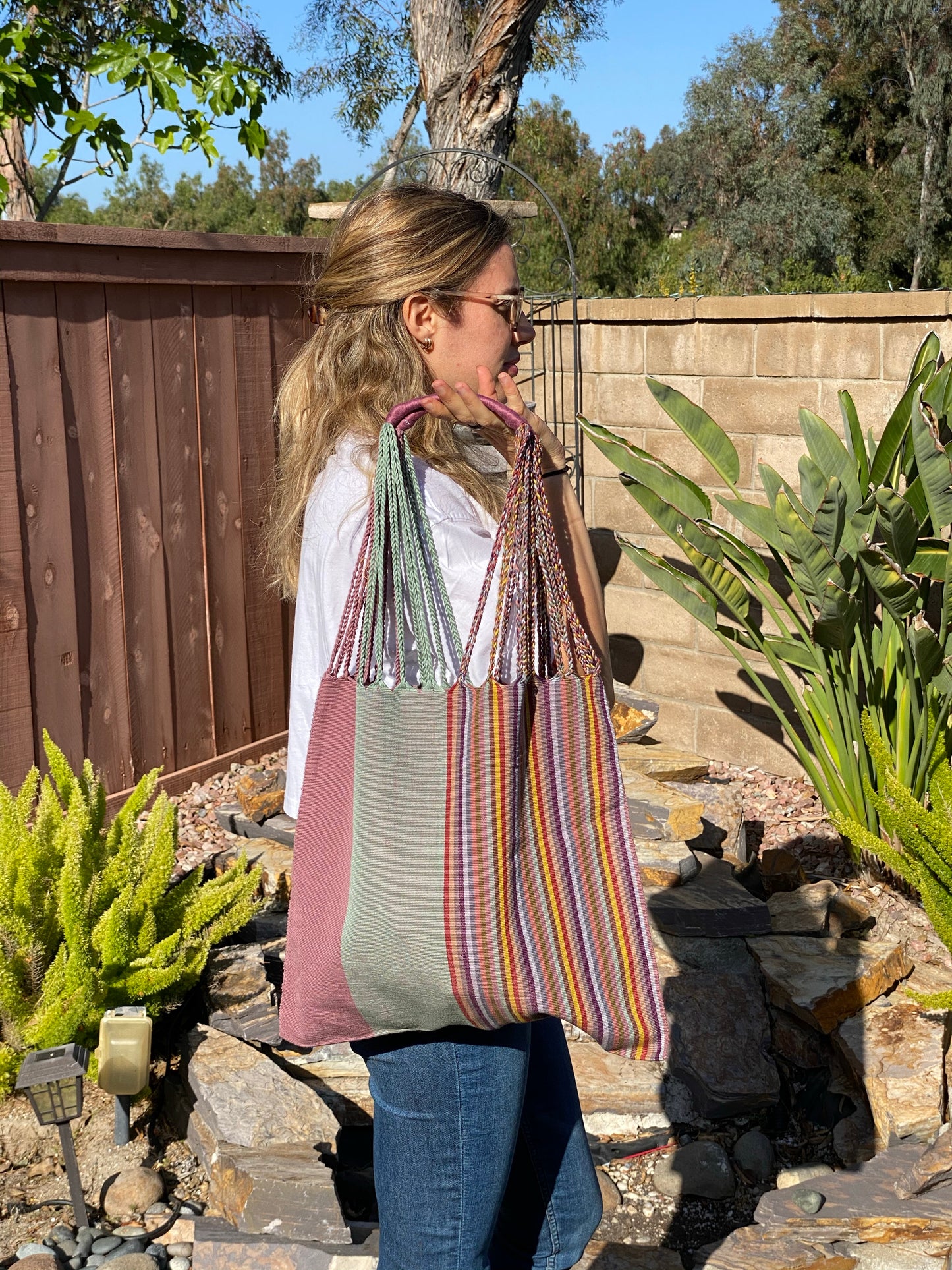 Tote Bag - Wisteria & Mint Rainbow