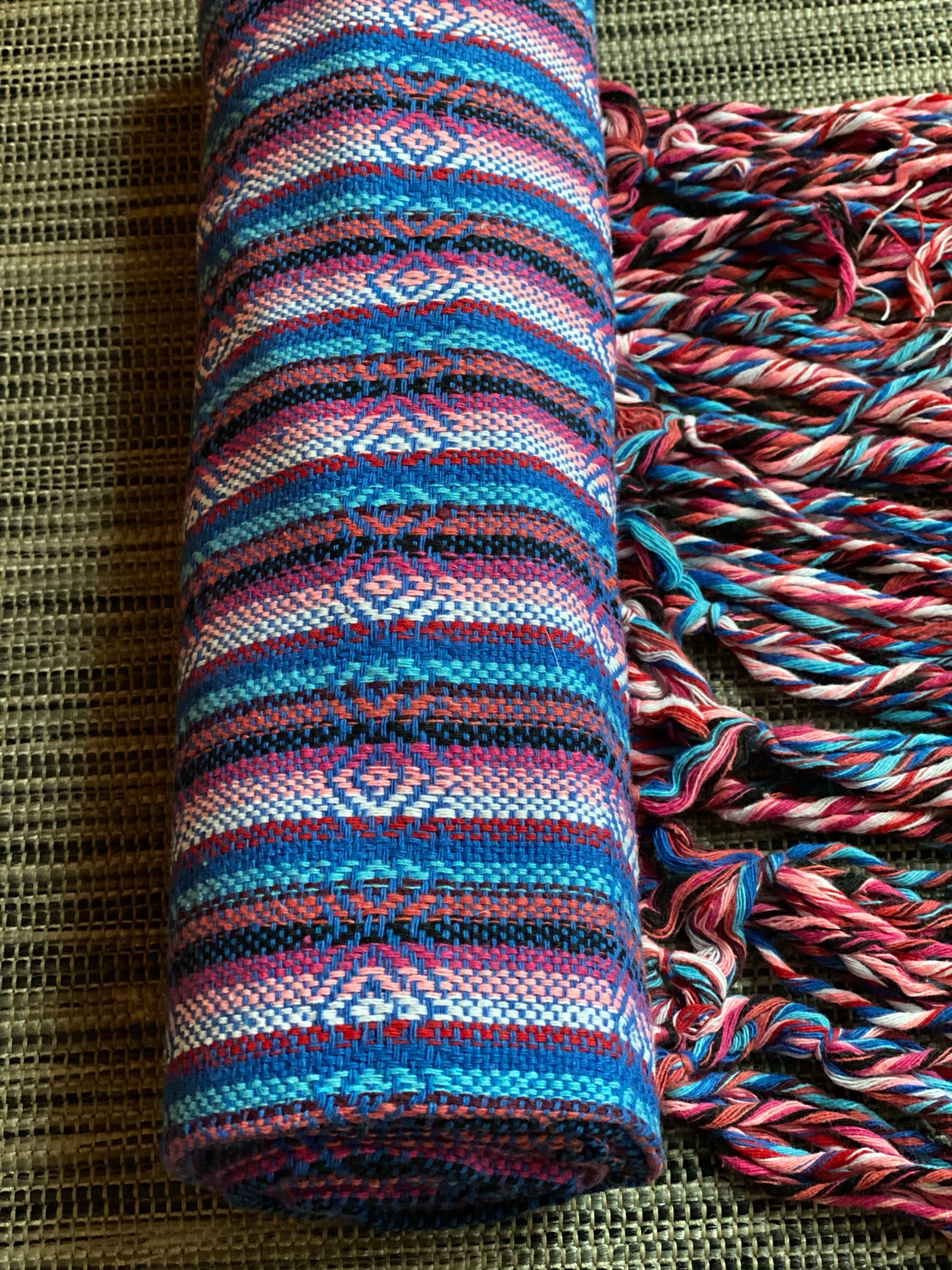 Mexican Rebozo Shawl - Ocean Rainbow - Rebozo Shop Lola My Love