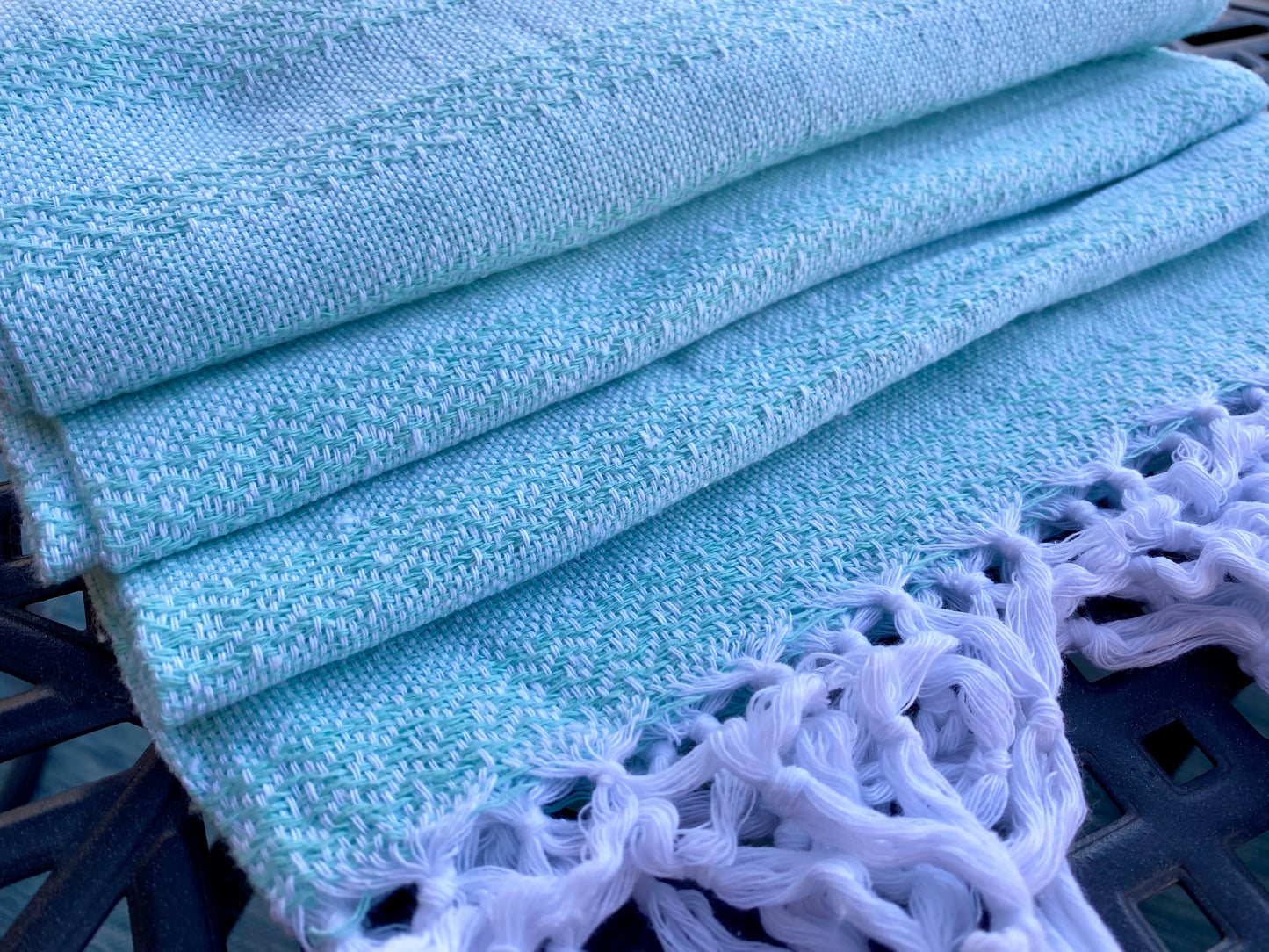 Mexican Cotton Rebozo & Baby Wrap - Summer Aqua