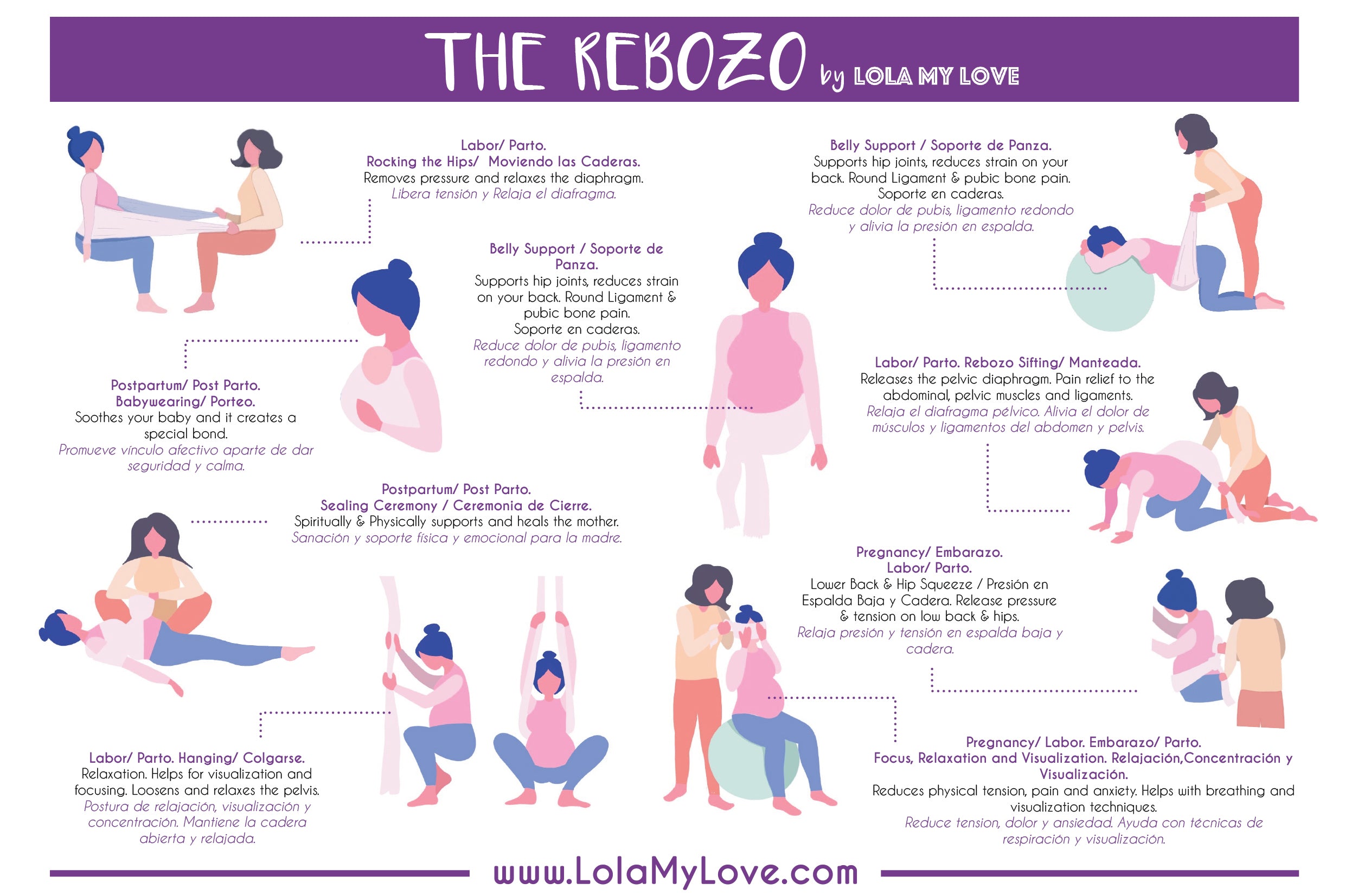 Rebozo In Use The Definitive Guide to Using a Rebozo for Labor and Postpartum Support ...