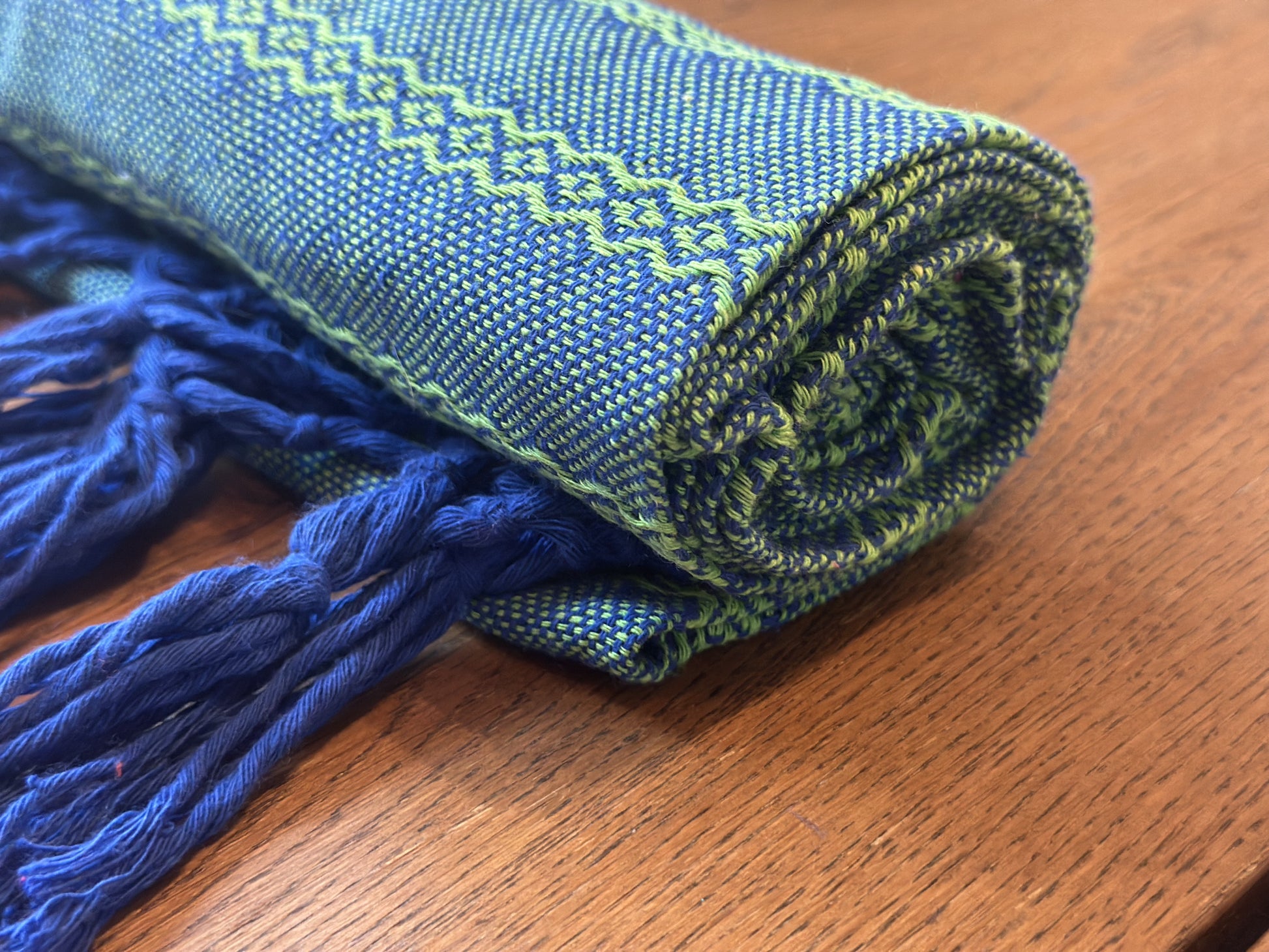 Blue Emerald Mexican rebozo Jose photo 1