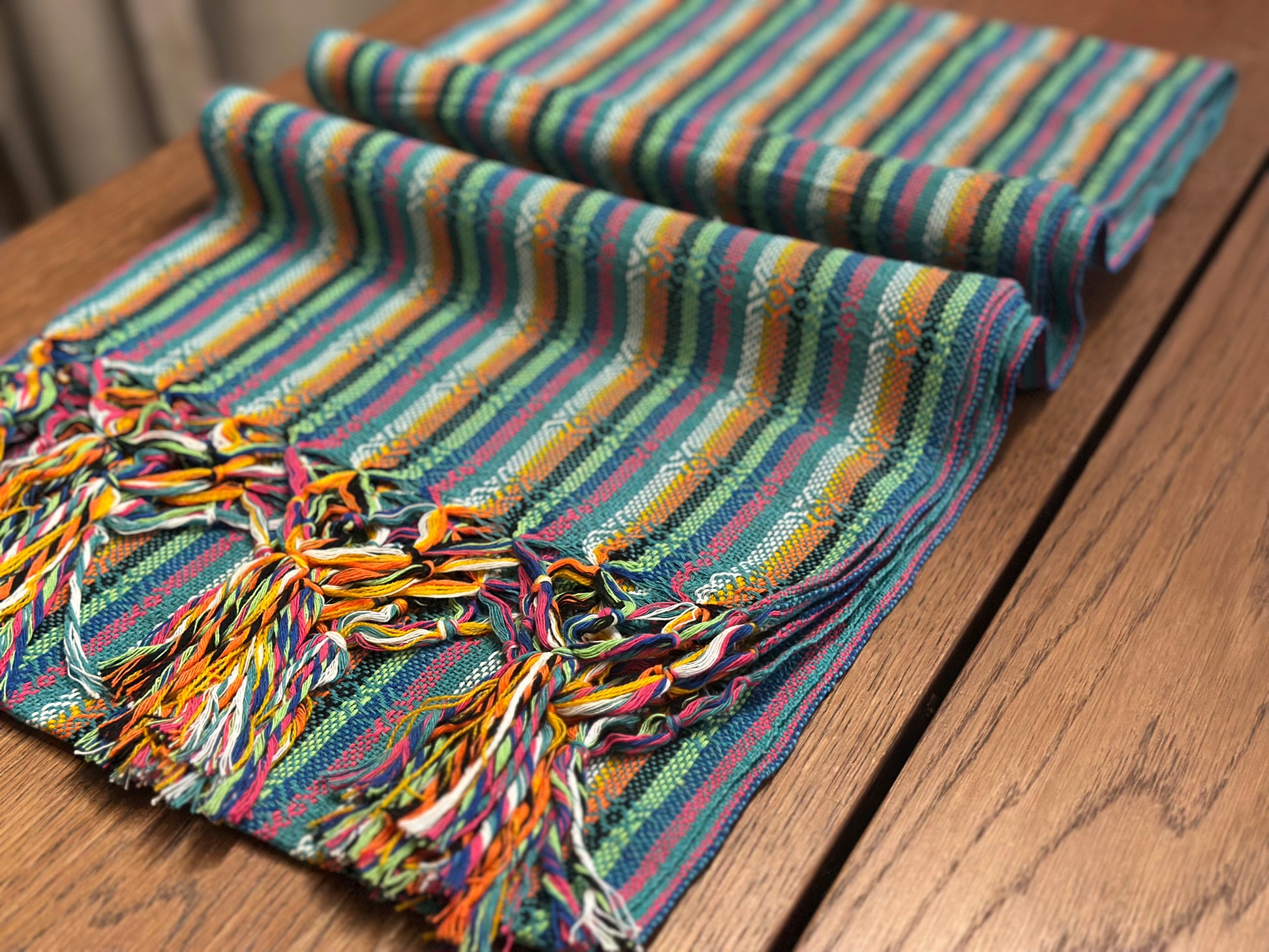 Teal Fiesta Mexican rebozo Jose photo
