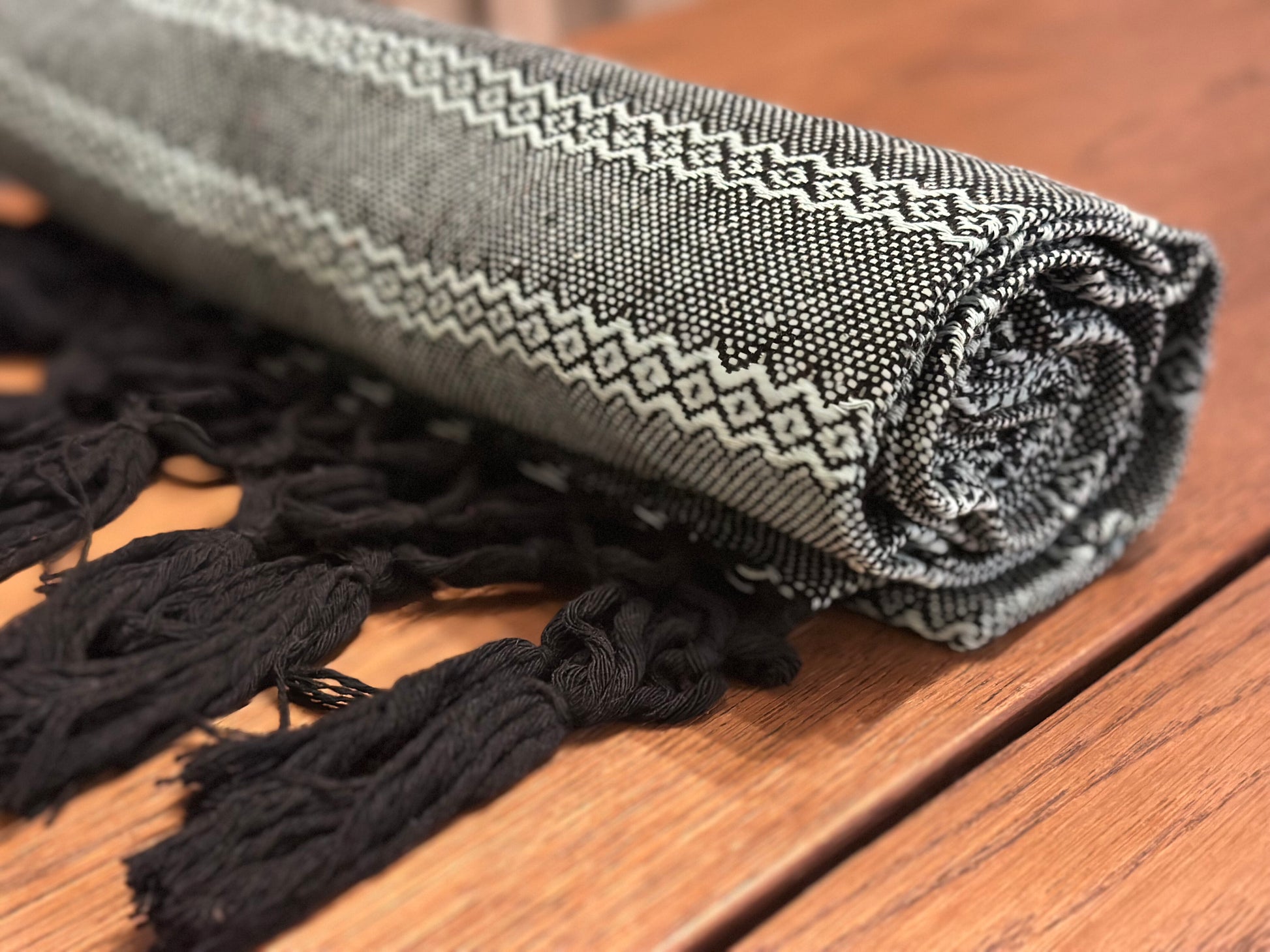 Navy Lattice Mexican rebozo Jose photo