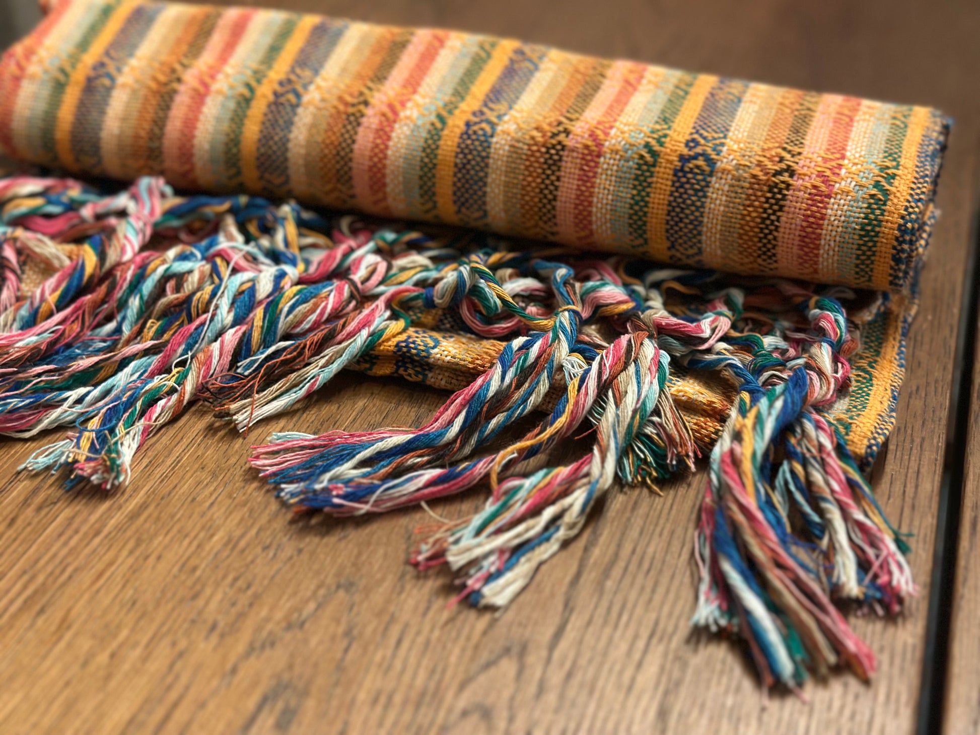Golden Stripe Mexican rebozo Jose photo