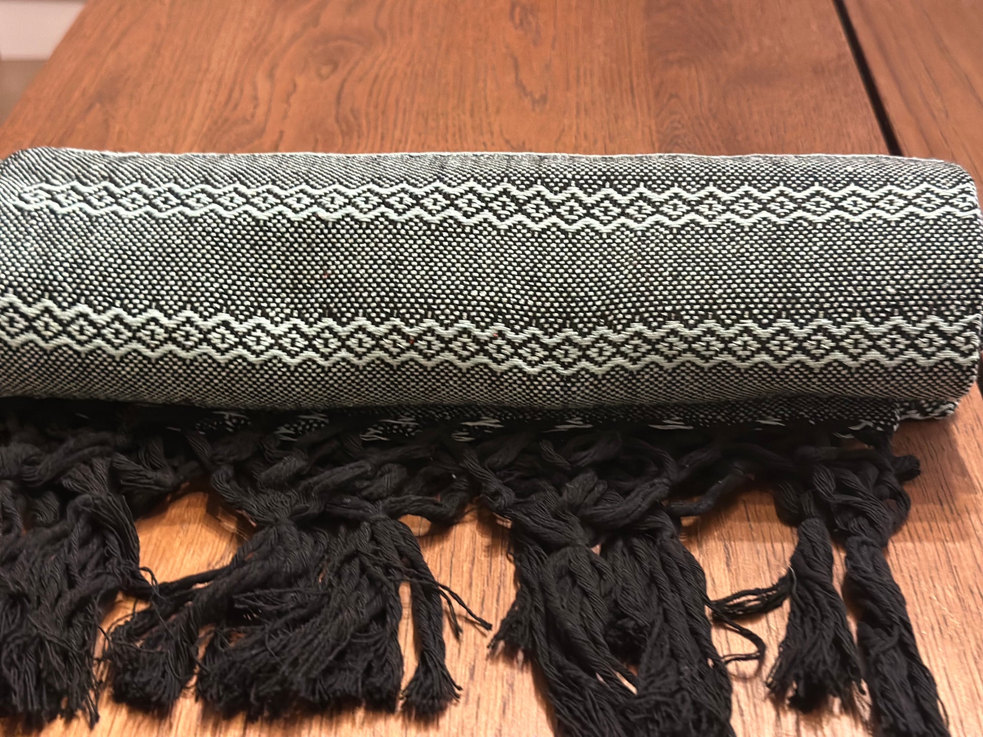 Navy Lattice Mexican rebozo Jose photo