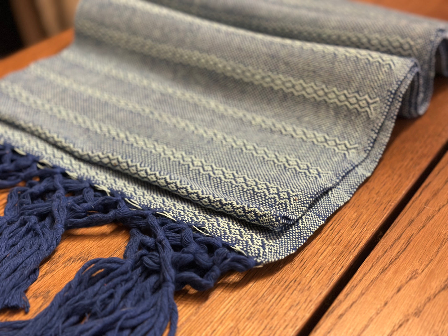 Seafoam Navy Mexican rebozo Jose photo