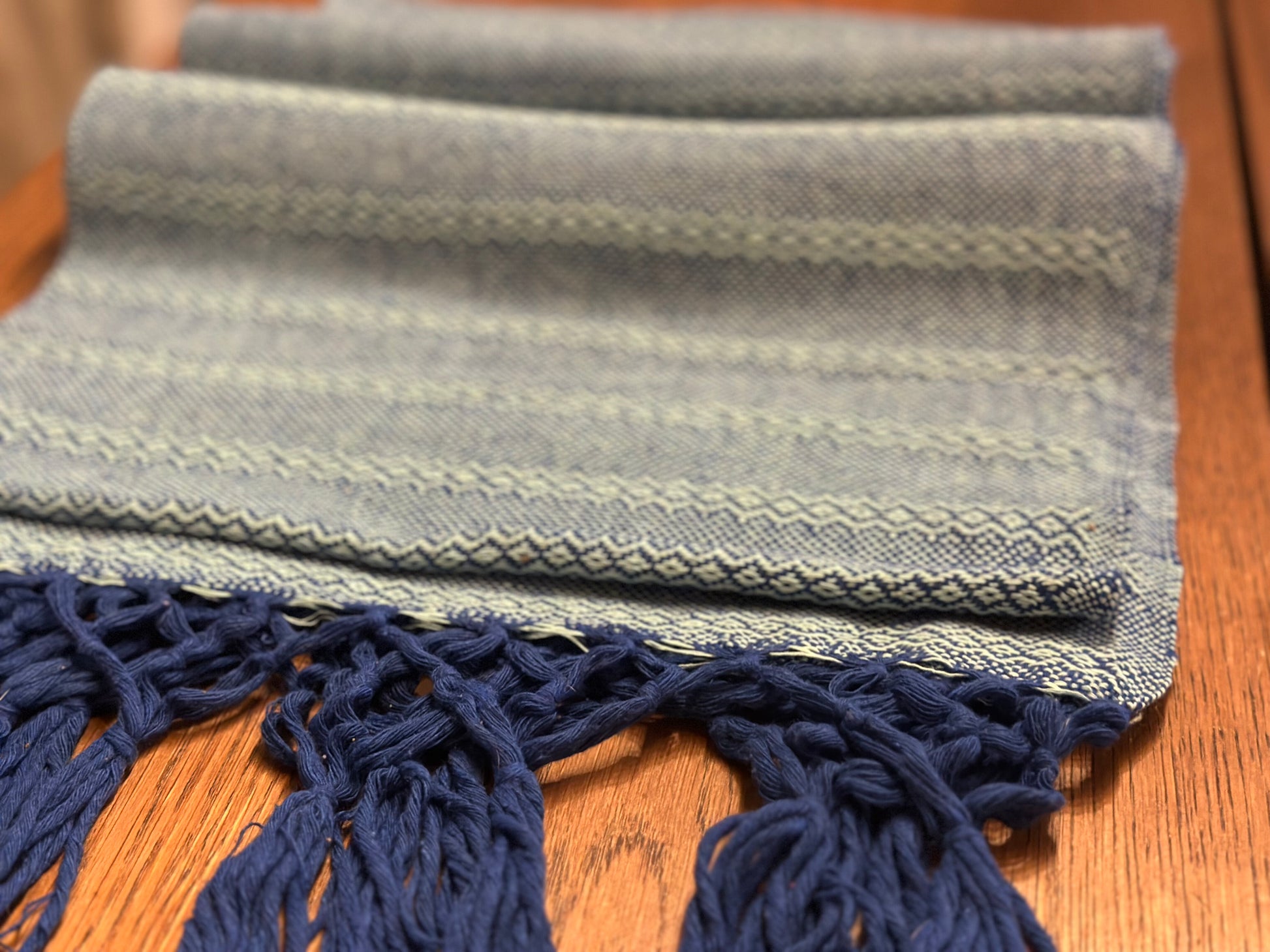 Seafoam Navy Mexican rebozo Jose photo