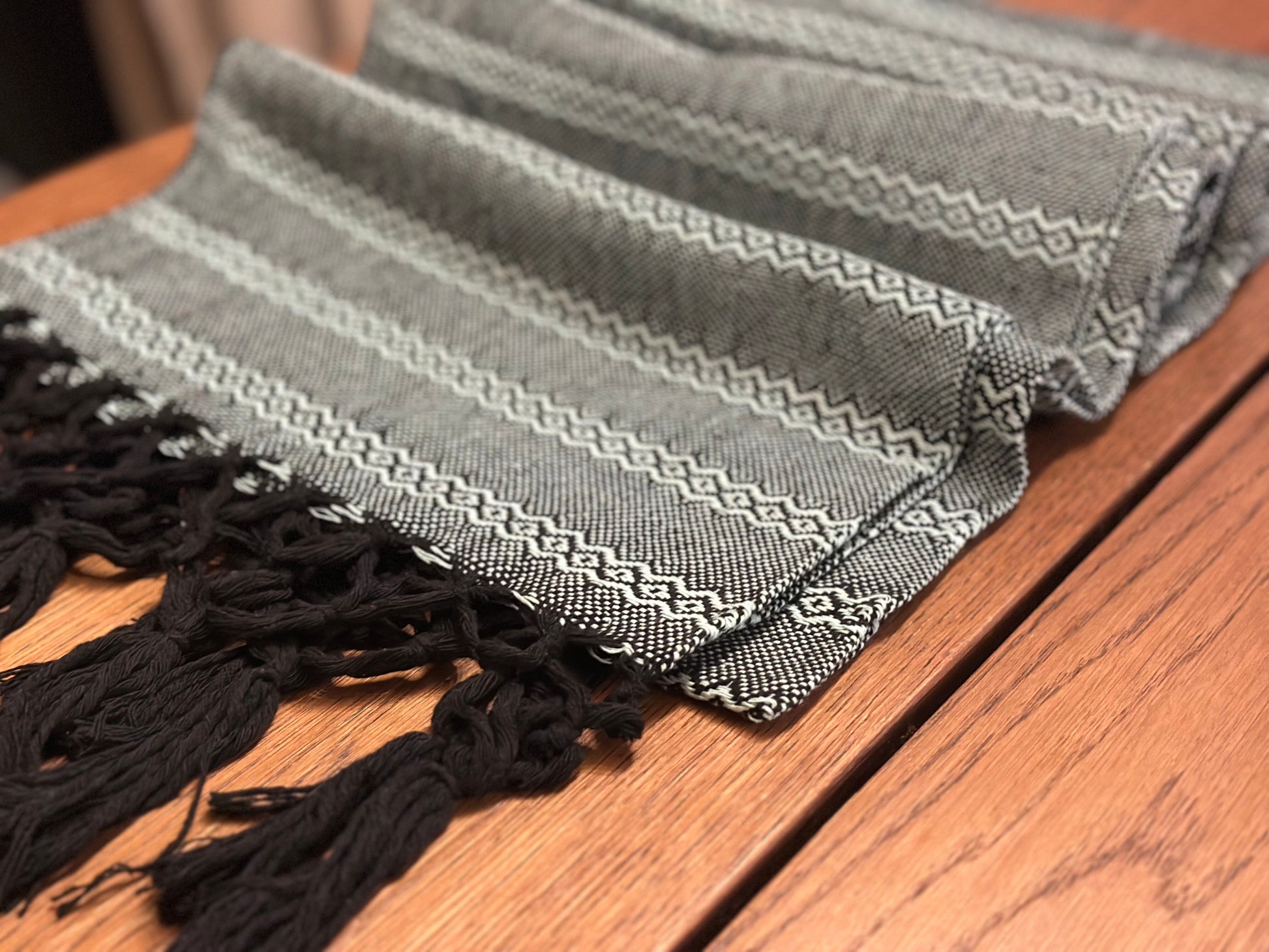 Navy Lattice Mexican rebozo Jose photo