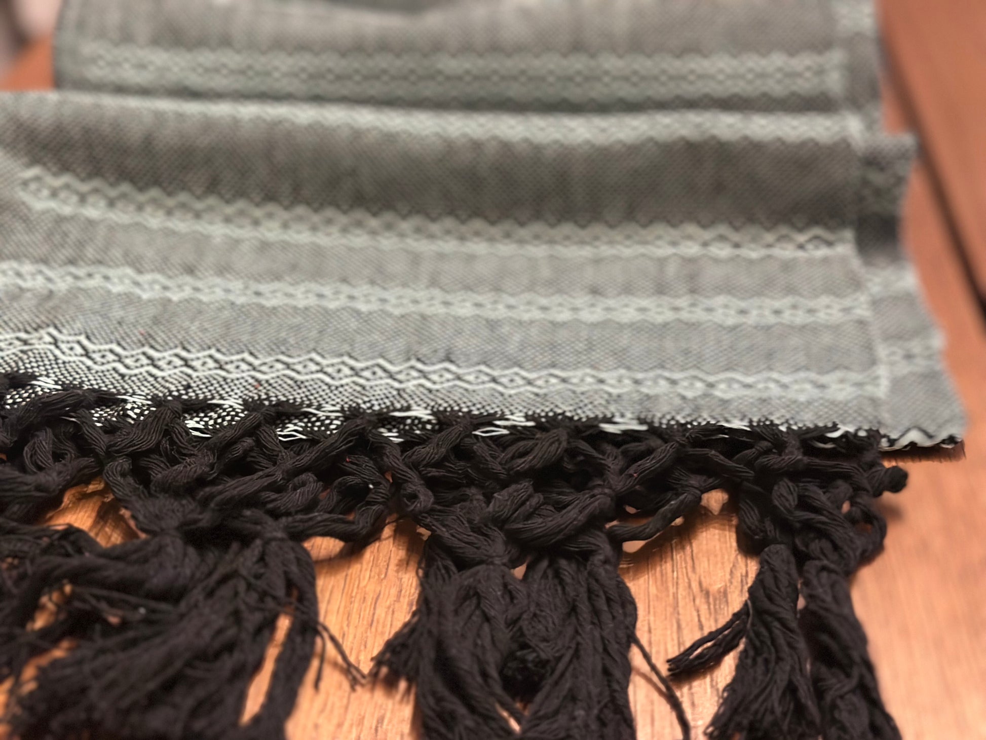 Navy Lattice Mexican rebozo Jose photo