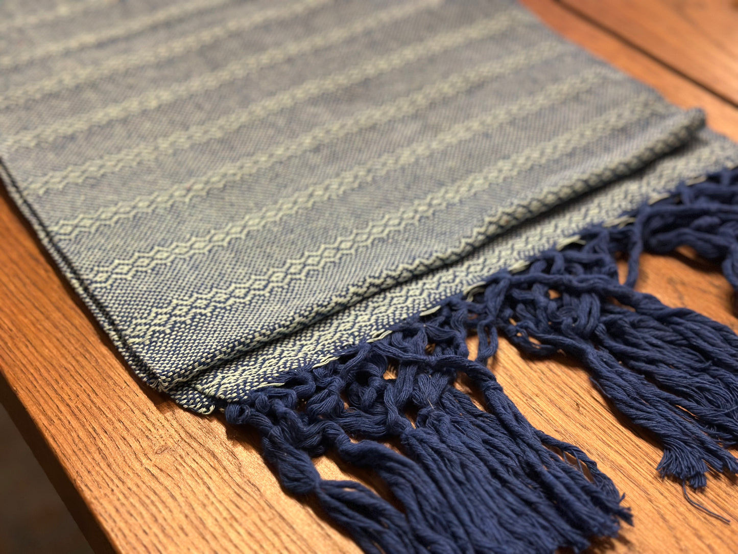 Seafoam Navy Mexican rebozo Jose photo