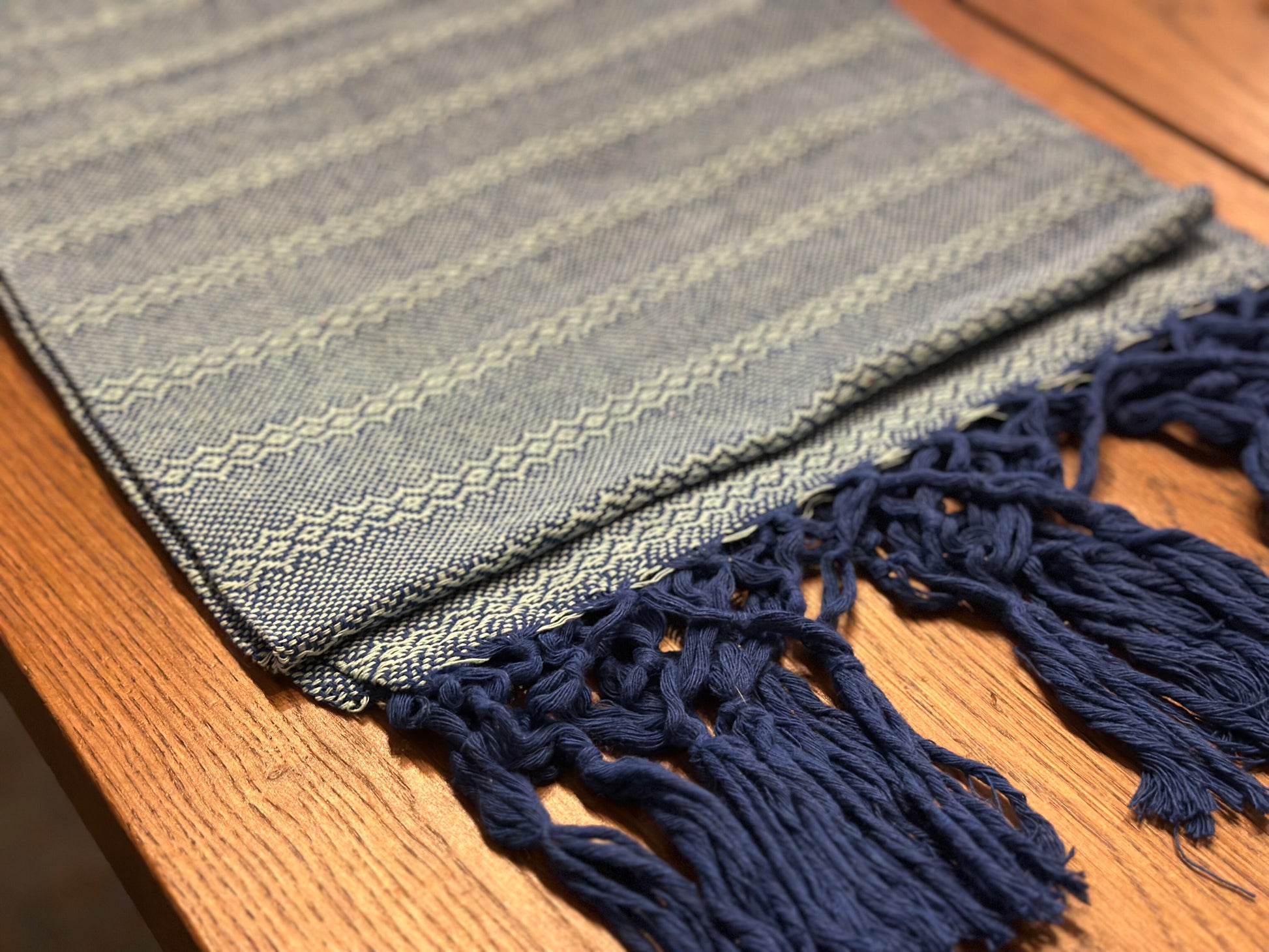 Seafoam Navy Mexican rebozo Jose photo