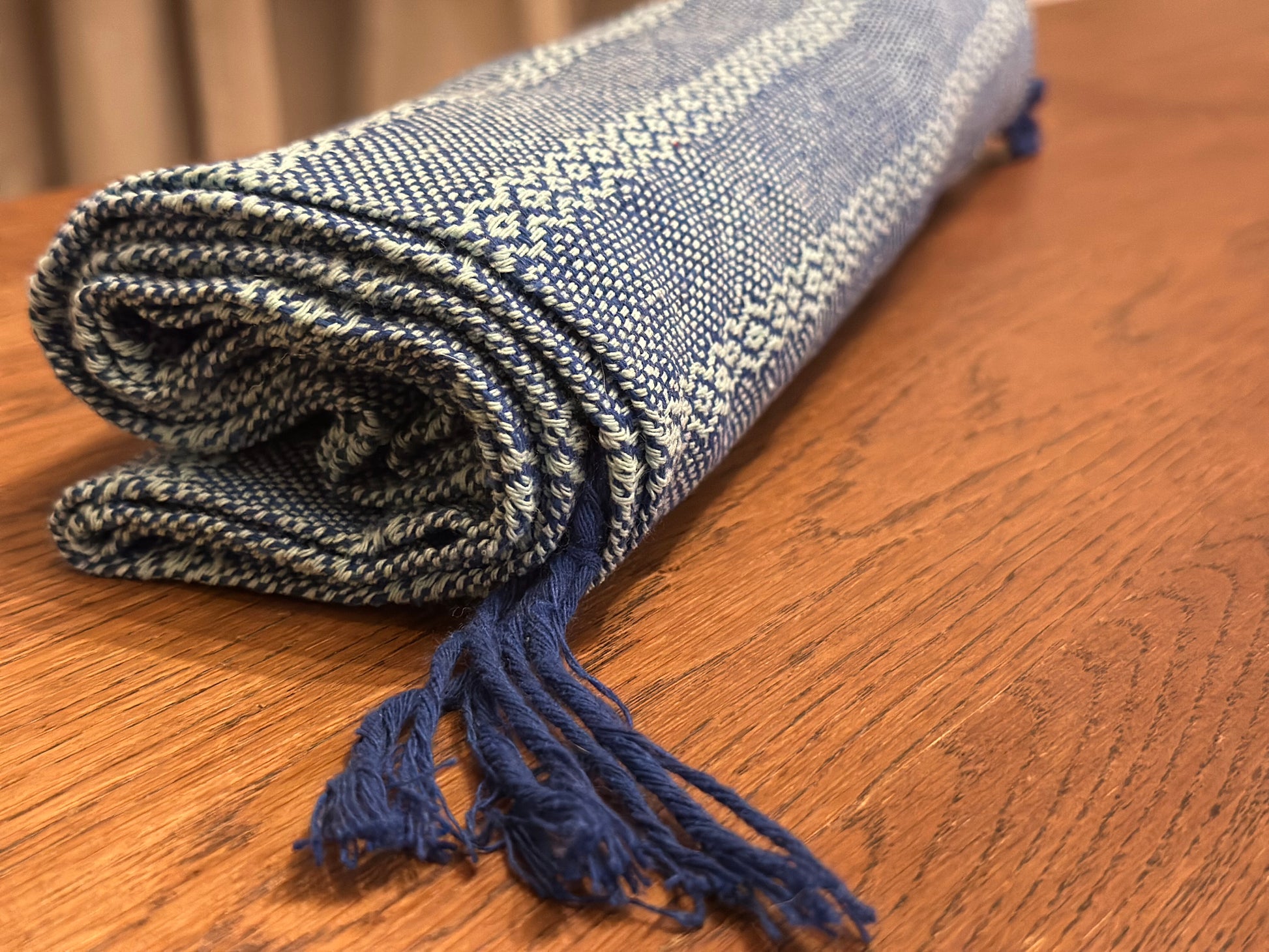 Seafoam Navy Mexican rebozo Jose photo