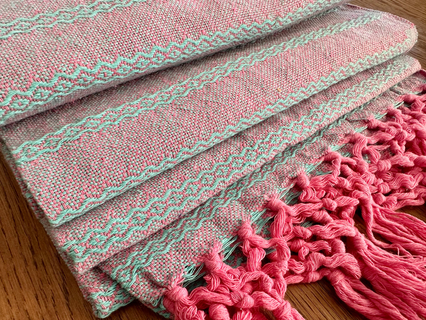 Mexican Cotton Rebozo & Baby Wrap - Pink Frost