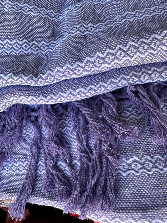 Mexican Cotton Rebozo & Baby Wrap - Lavender Snowfall