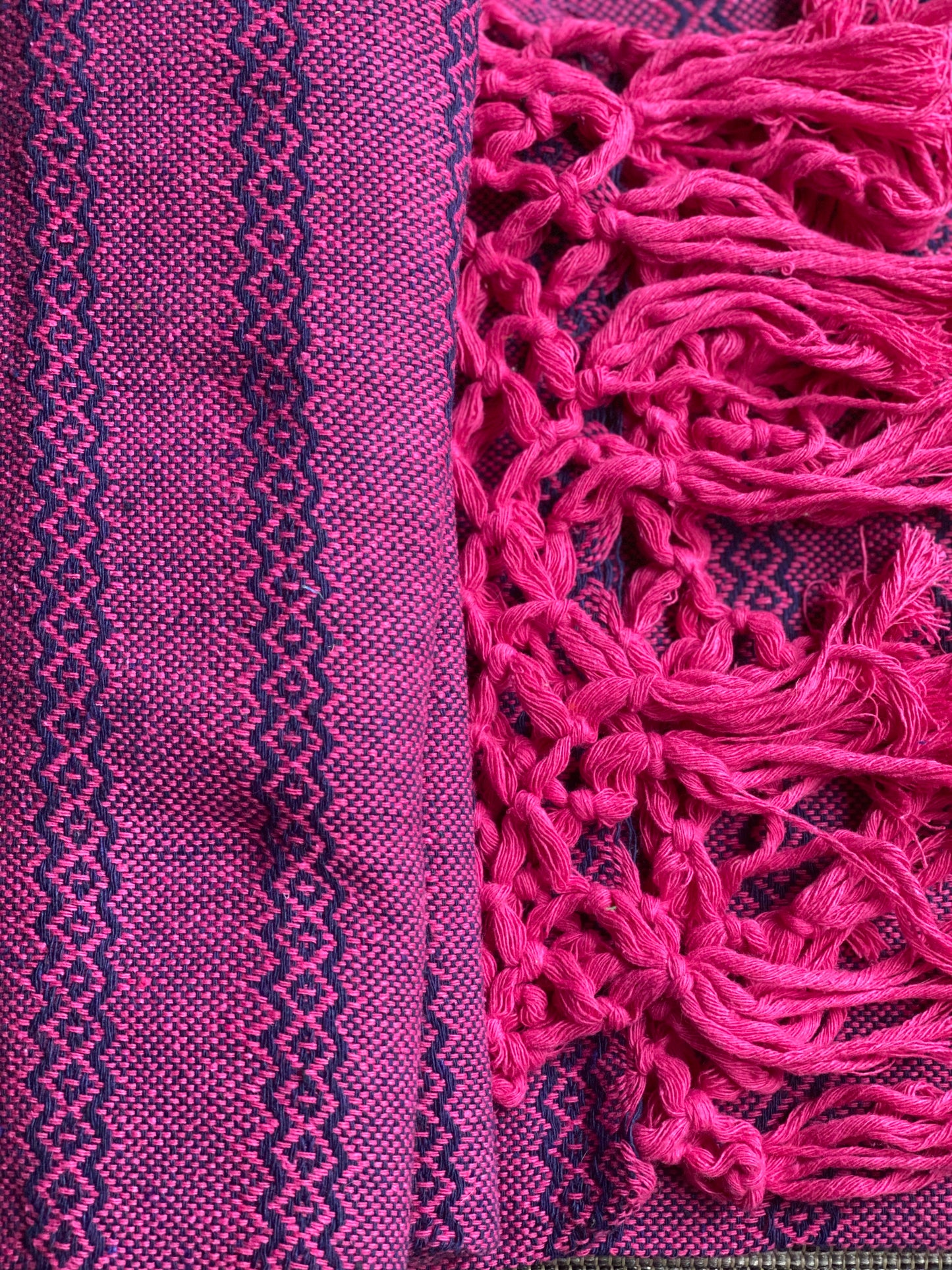 Mexican Cotton Rebozo & Baby Wrap - Berry Milkshake